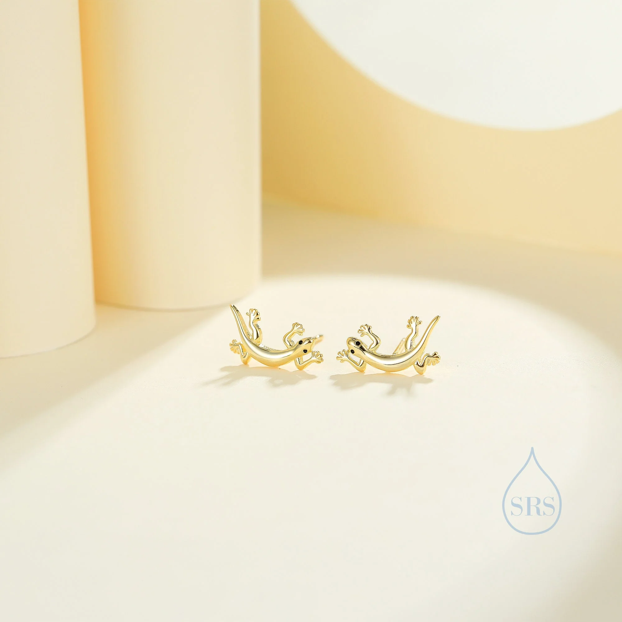 Lizard Stud Earrings in Sterling Silver, Silver or Gold, Lizard Earrings, Fish Earrings, Silver Lizard Earrings - Image 5