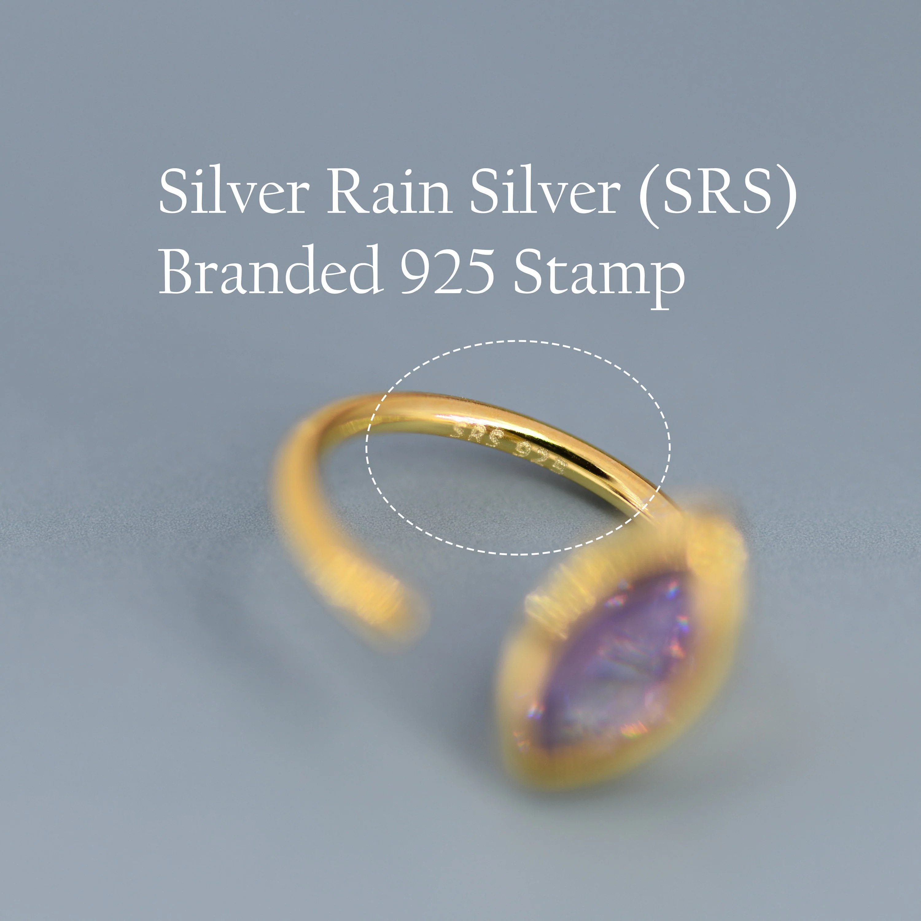 Marquise Amethyst Purple CZ Huggie Hoops in Sterling Silver, Marquise Crystal Open Threader Earrings, Half Hoops, February Birthstone - Image 8