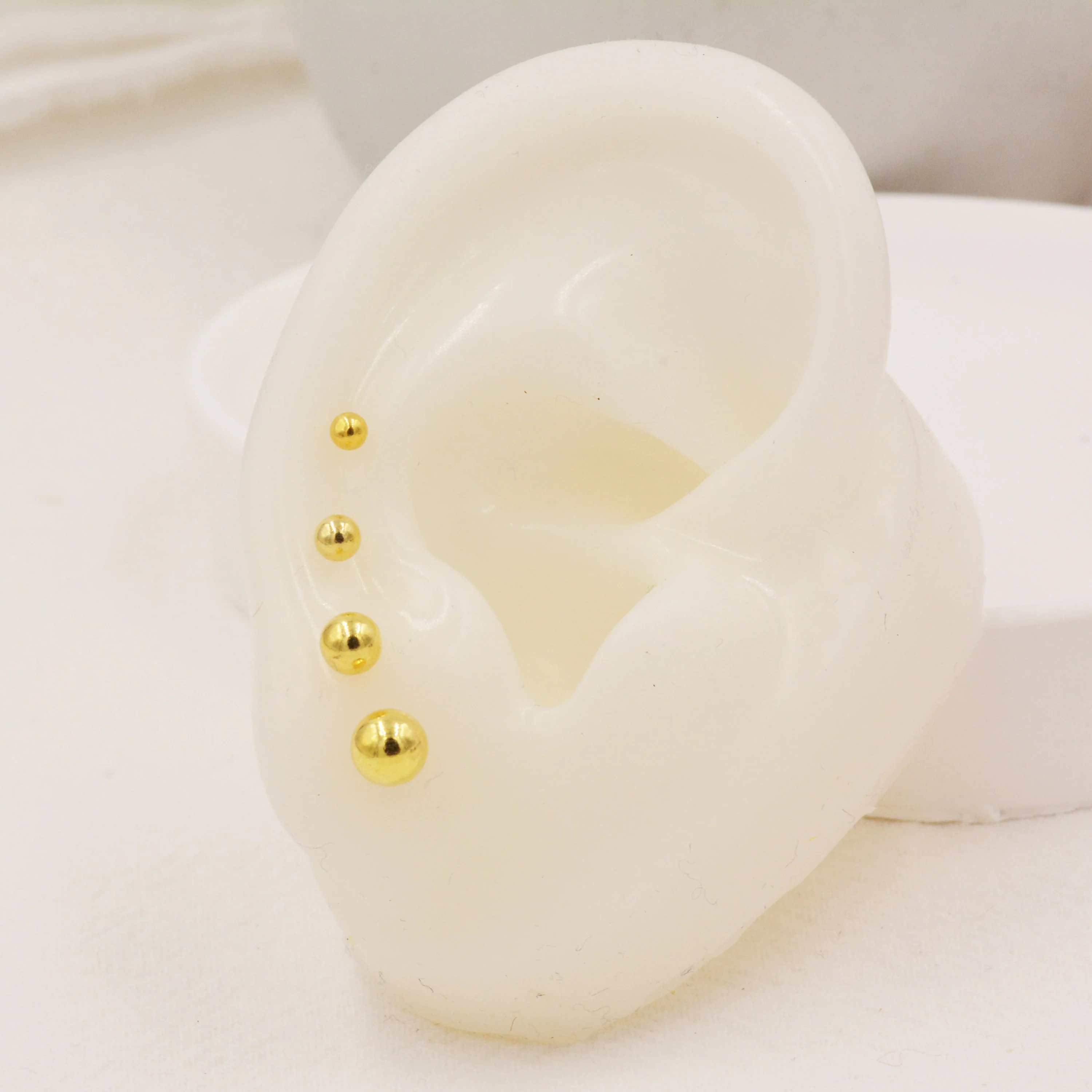 Minimalist Ball Stud Earrings in Sterling Silver, Gold Plated Sterling Silver, Simple Ball Stud, Tiny Ball Stud, 2mm 3mm 4mm 5mm - Image 7