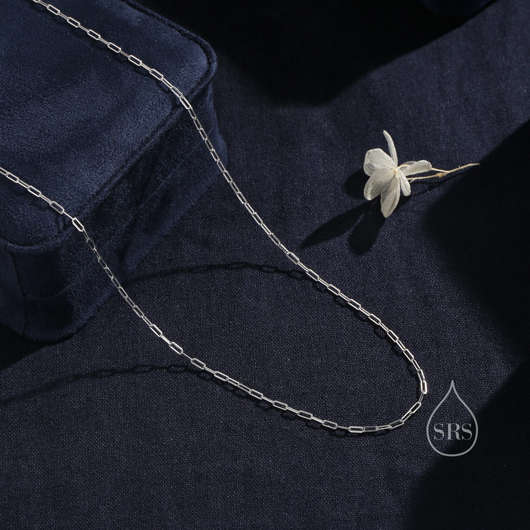 Minimalist Dainty Paperclip Chain Choker Necklace in Sterling Silver, Available in Three Lengths, Silver or Gold, Skinny Necklace - Image 4