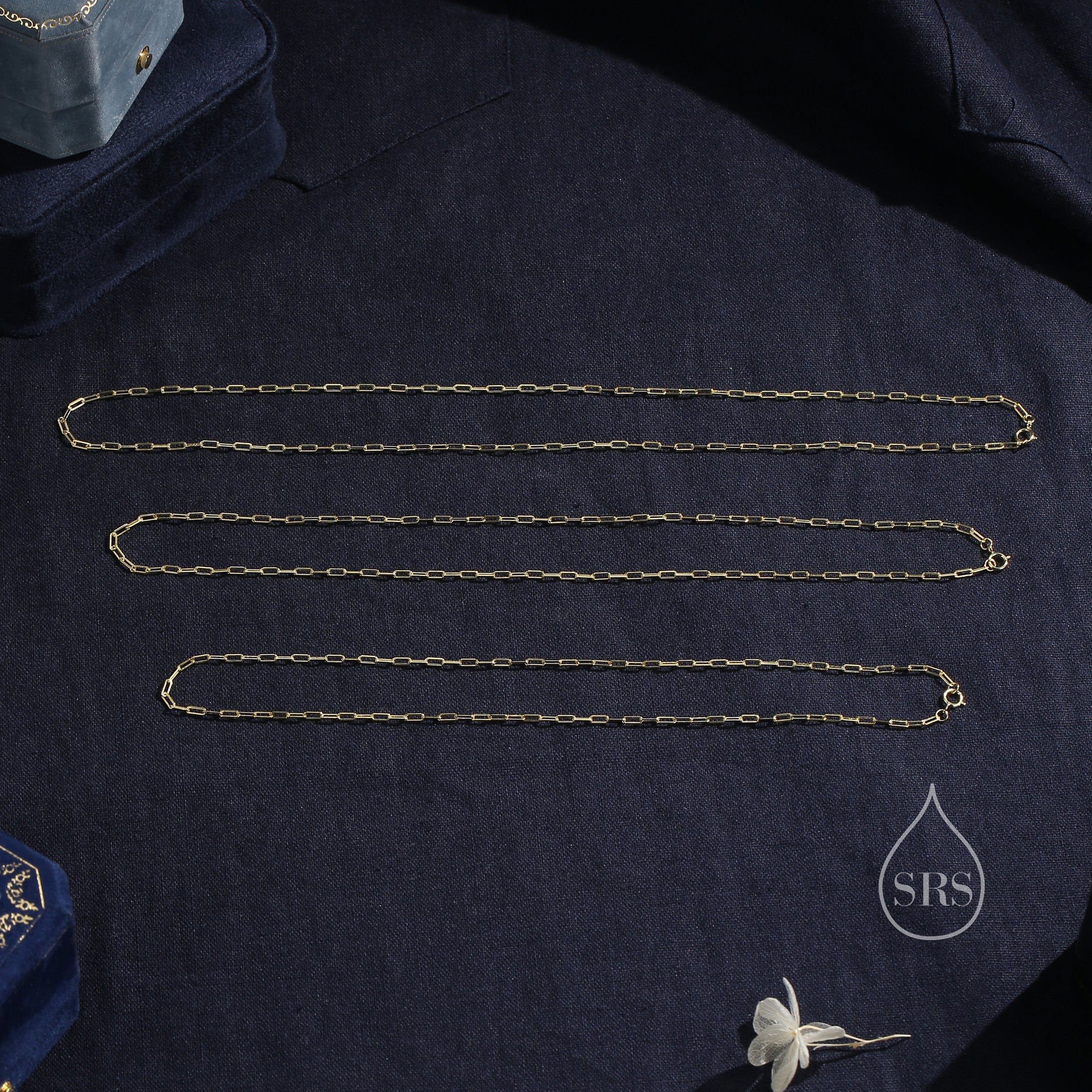 Minimalist Dainty Paperclip Chain Choker Necklace in Sterling Silver, Available in Three Lengths, Silver or Gold, Skinny Necklace - Image 6