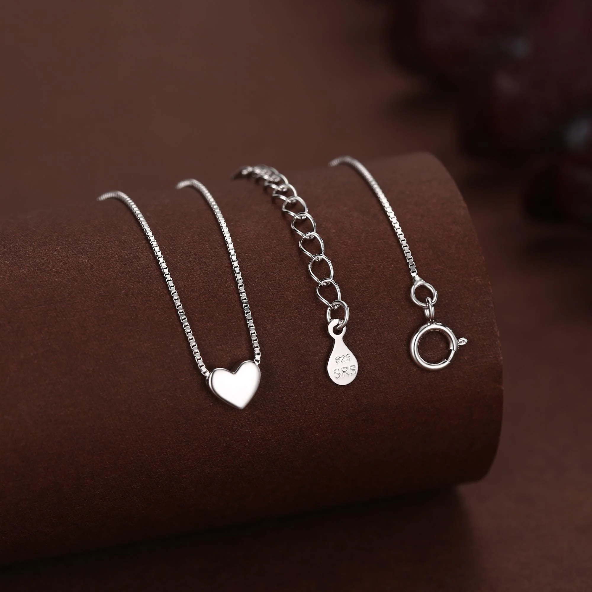 Minimalist Heart Pendant Necklace in Sterling Silver, Gold and Rose Gold. Tiny Heart Necklace, Sweet and Cute - Image 11