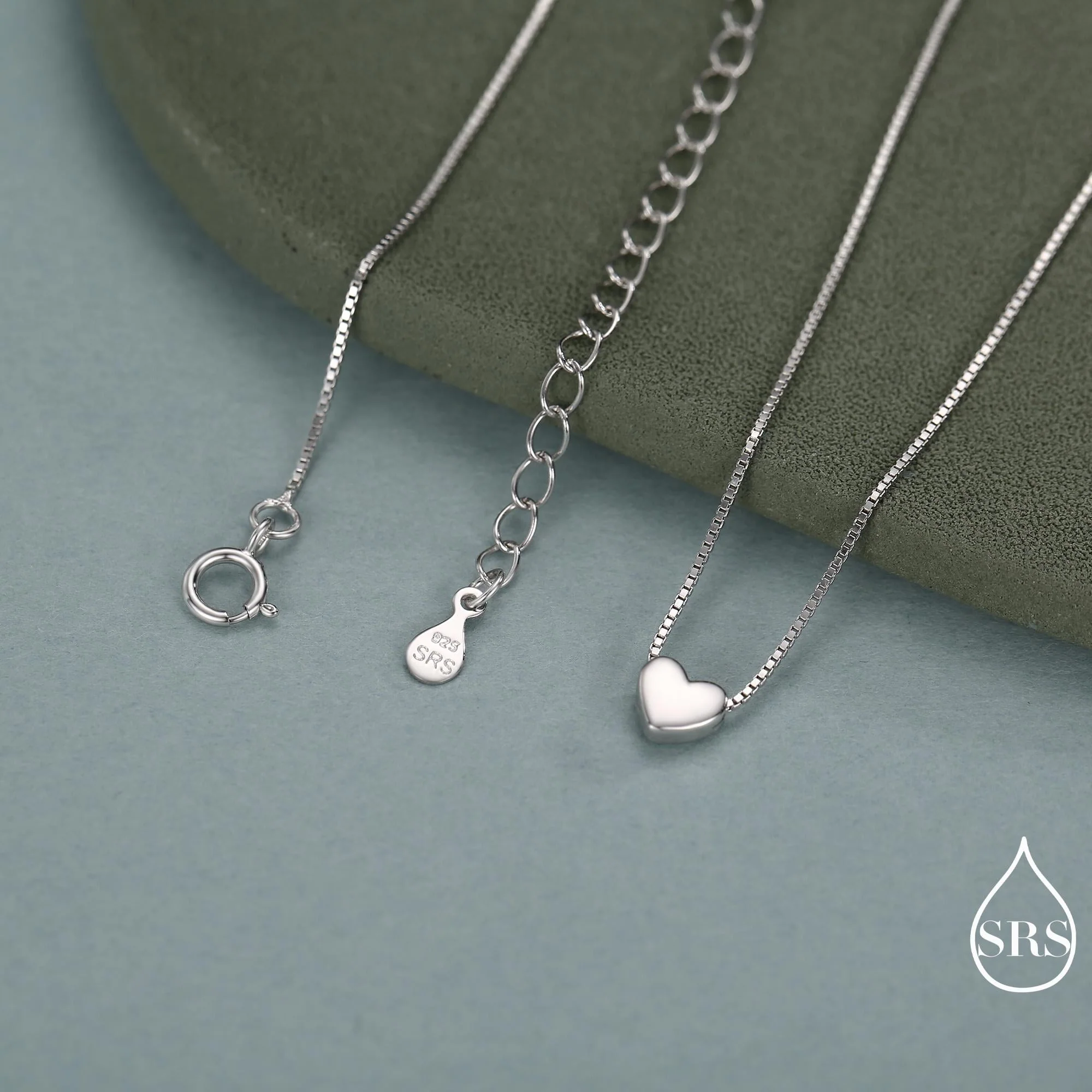 Minimalist Heart Pendant Necklace in Sterling Silver, Gold and Rose Gold. Tiny Heart Necklace, Sweet and Cute - Image 3