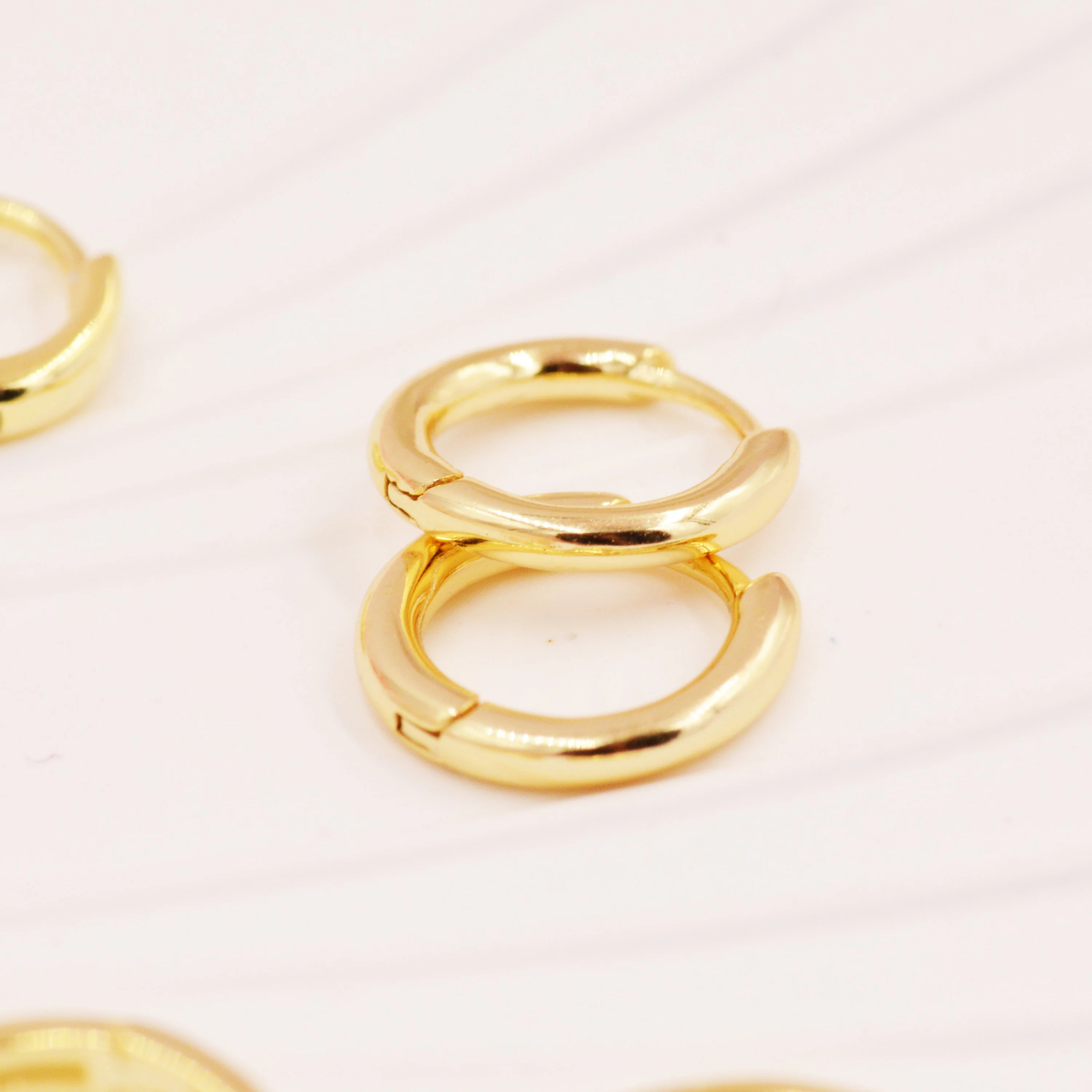 Minimalist Huggie Hoops in Sterling Silver, 6mm, 8mm and 10mm Skinny Hoops, Rose Gold or Gold, Simple Hoop Earrings - Image 7