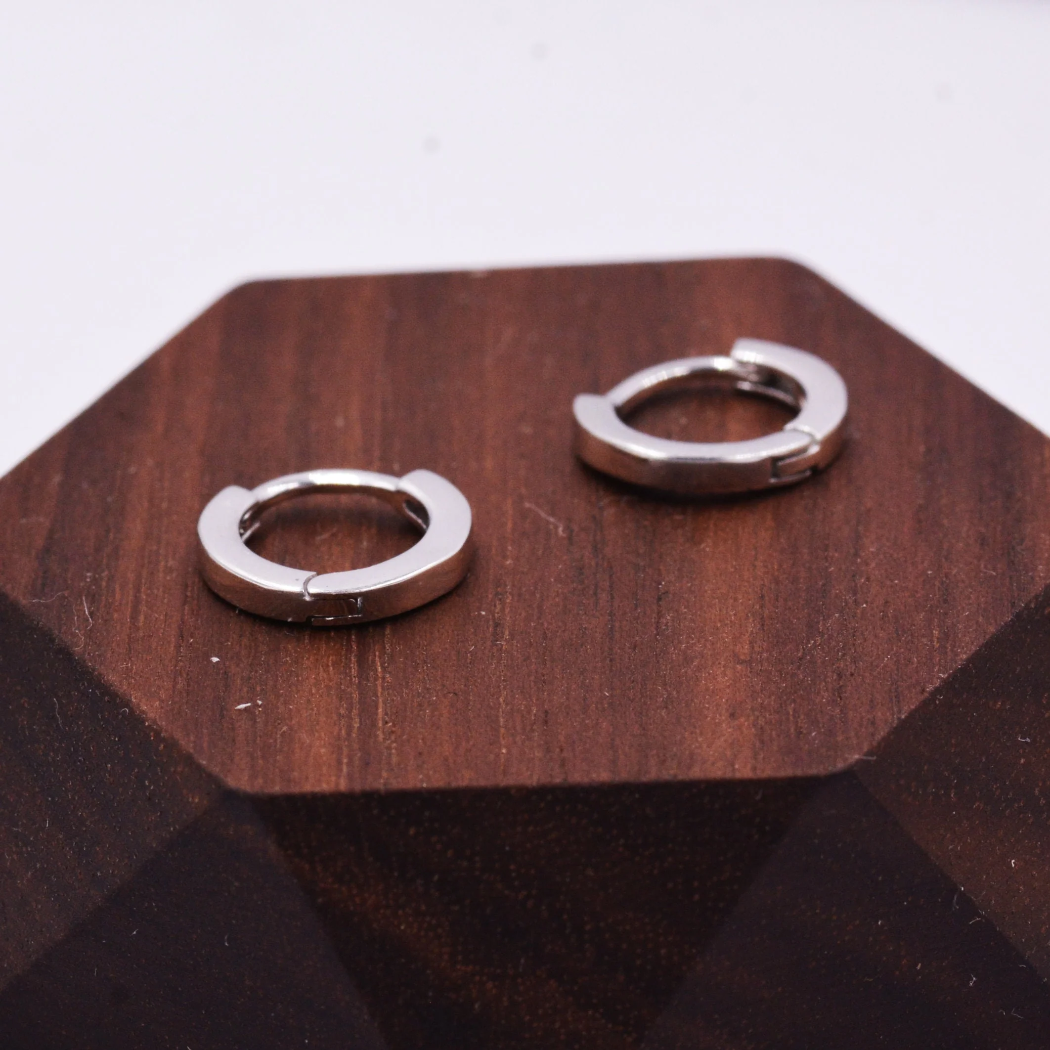 Minimalist Simple Huggie Hoop Earrings in Sterling Silver, Simple Geometric Jewellery - Image 4