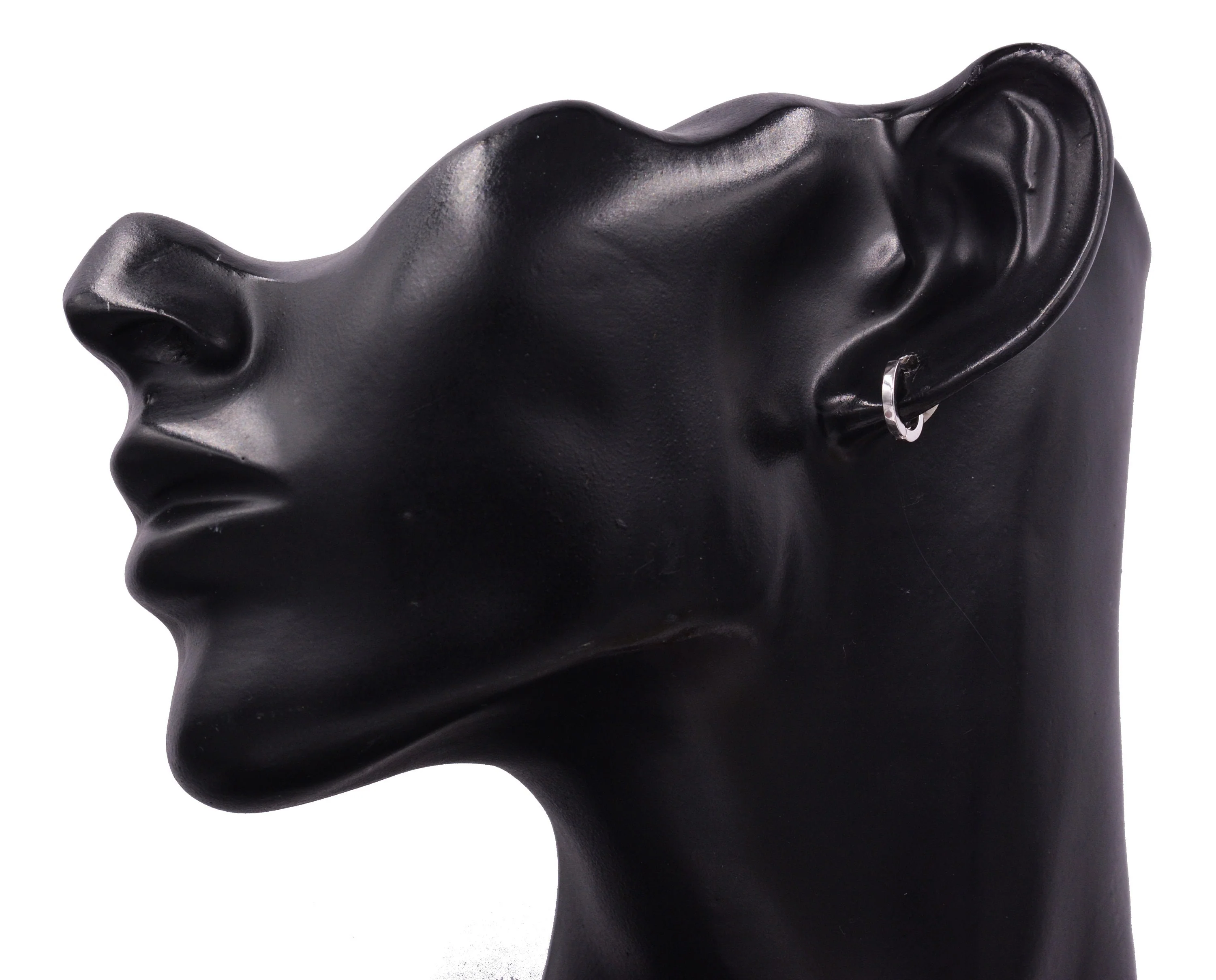 Minimalist Simple Huggie Hoop Earrings in Sterling Silver, Simple Geometric Jewellery - Image 8