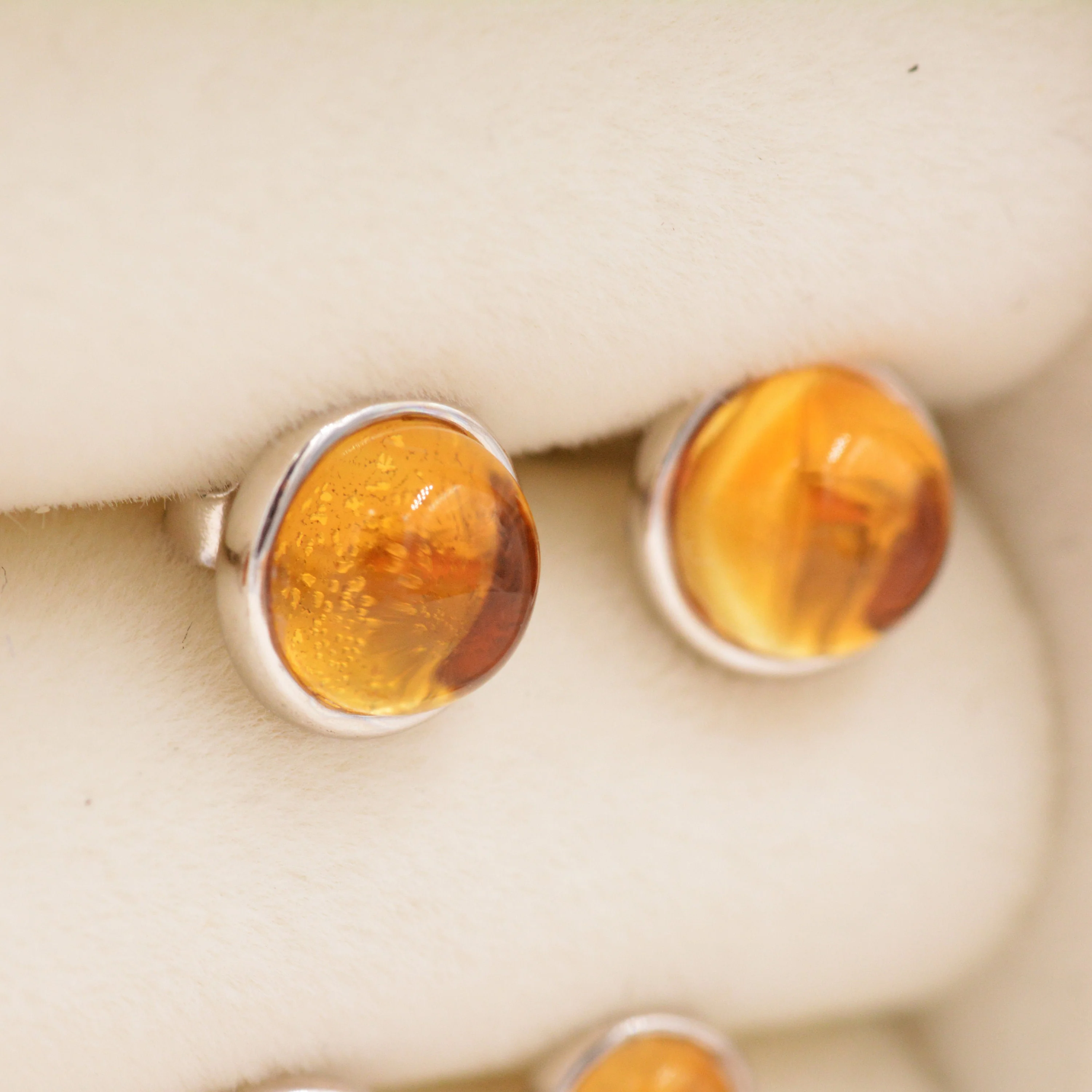 Natural Citrine Crystal Stud Earrings in Sterling Silver - 4 sizes - Genuine Yellow Citrine Crystal Stud Earrings - Semi Precious Gemstone - Image 5
