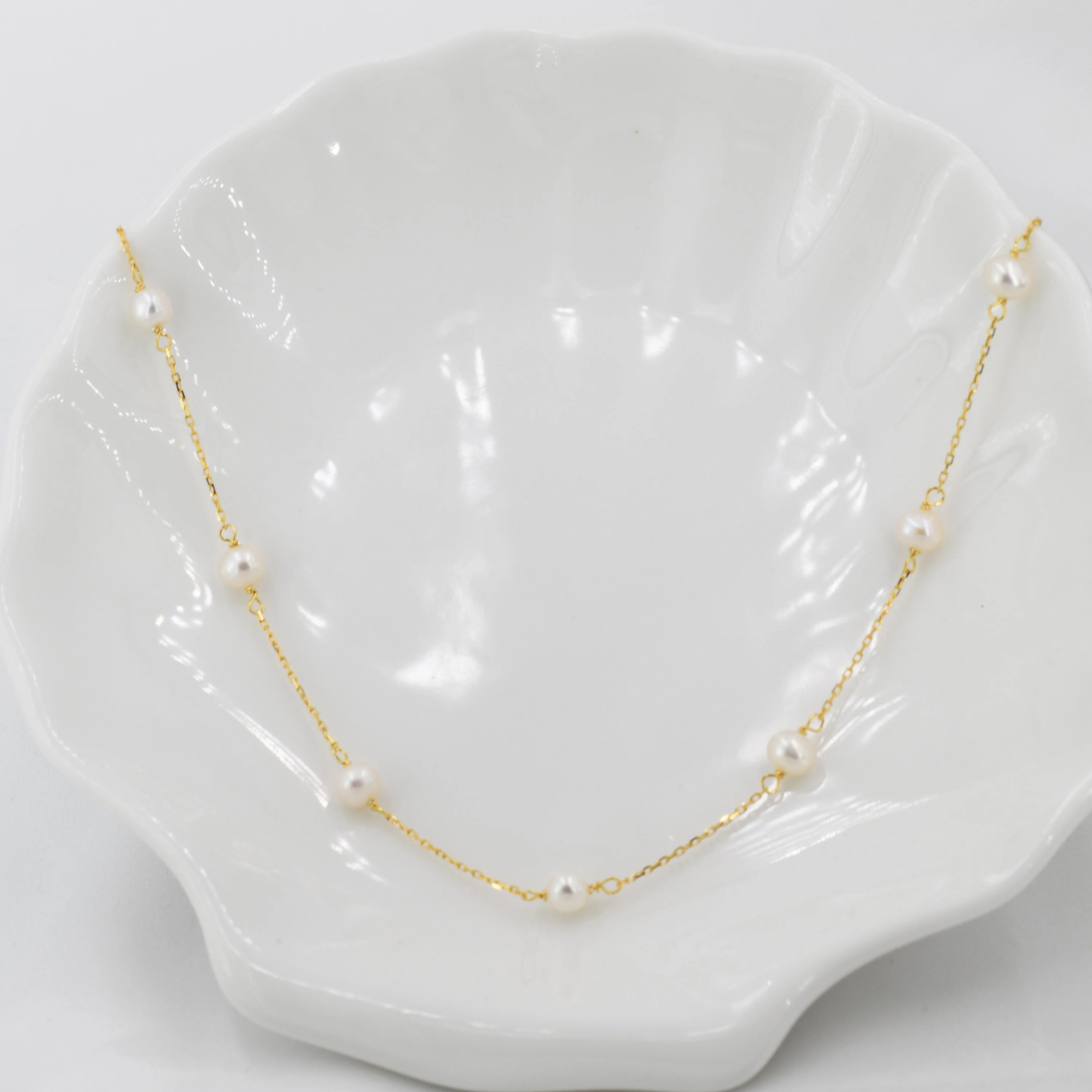 Natural Pearl Choker Necklace in Sterling Silver, Silver or Gold , Genuine Freshwater Pearls, Pearl Necklace - Image 4