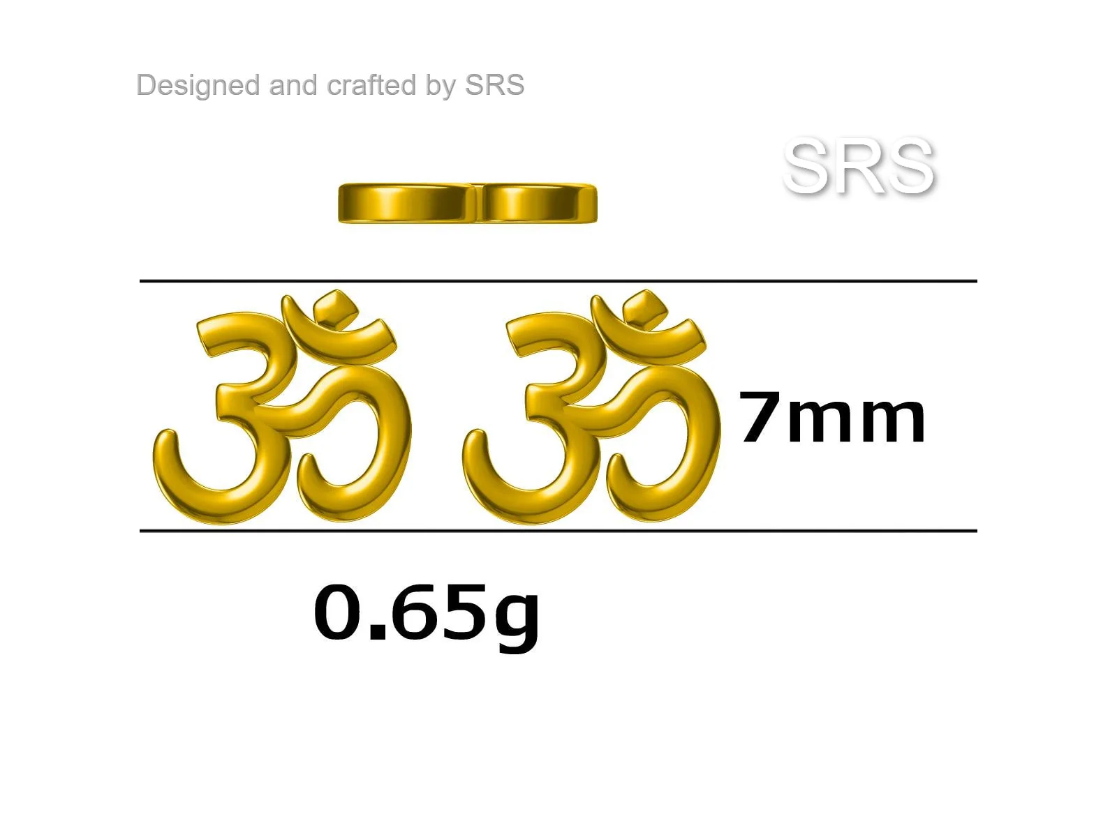 Om Stud Earrings in Sterling Silver, Silver or Gold, Buddhist Earrings, Meditation Earrings, Yoga Earrings - Image 10