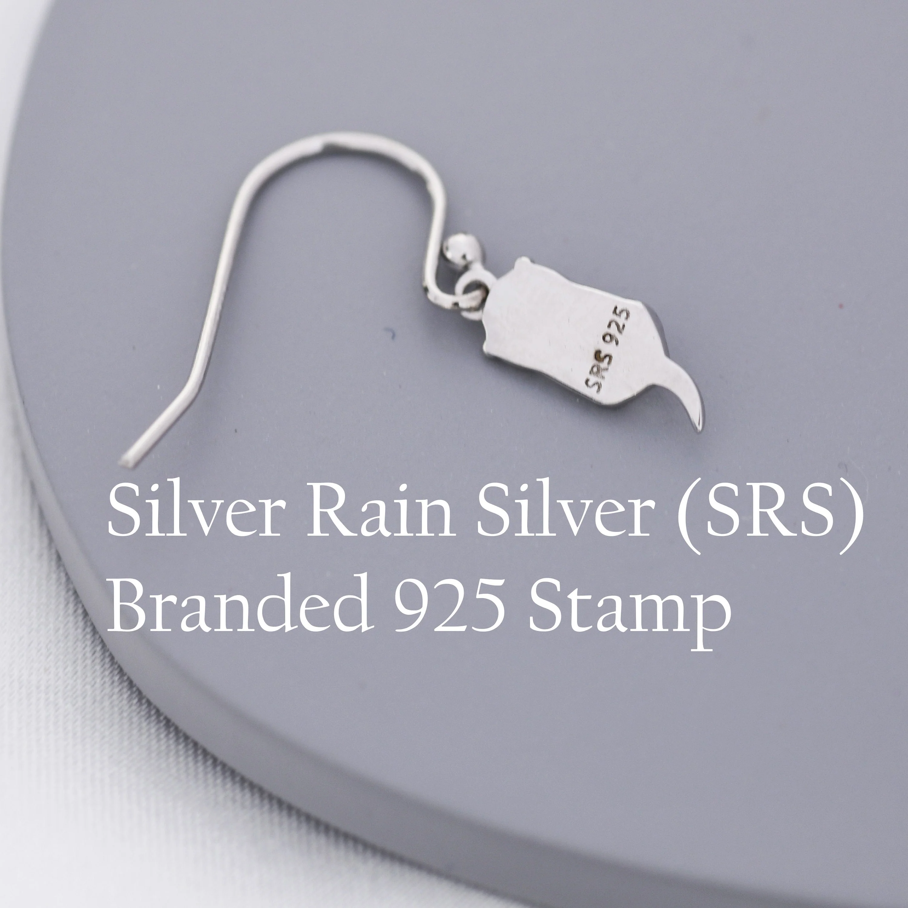 Otter Drop Earrings in Sterling Silver, Otter Hook Earrings, Dangle Earrings, Nature Inspired Animal Earrings - Image 4