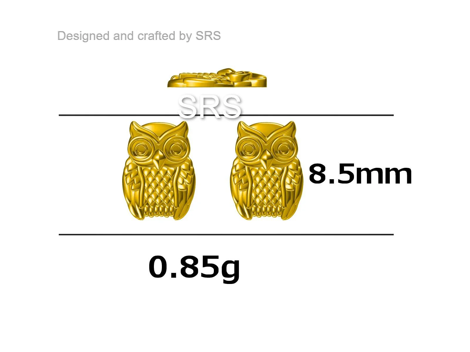 Owl Stud Earrings in Sterling Silver, Oxidised Silver Finish, Silver Animal Earrings, Nature Inspired Jewellery - Image 9
