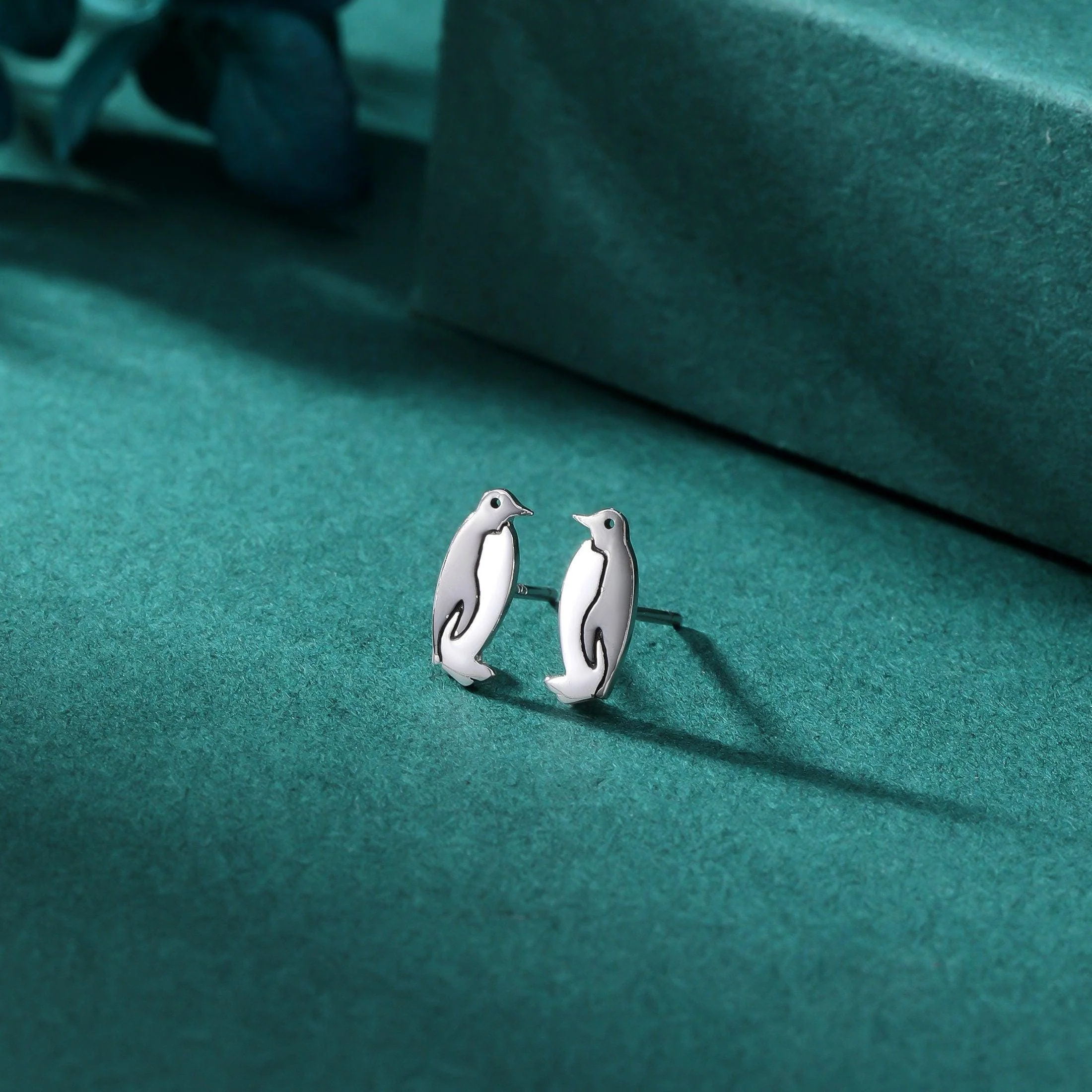 Penguin Stud Earrings in Sterling Silver, Bird Earrings, Penguin Earrings, Animal Earrings, Nature Inspired - Image 5