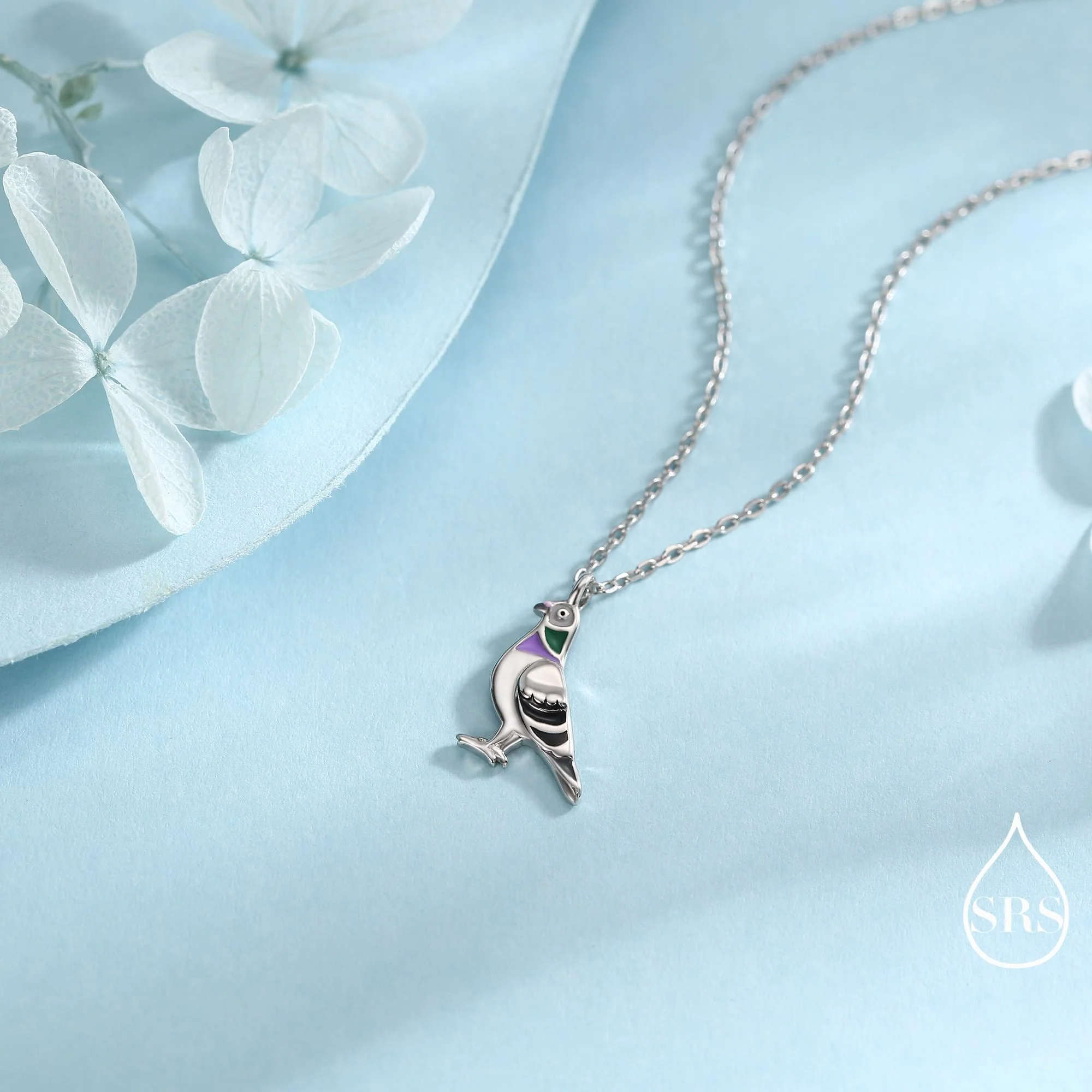 Pigeon Pendant Necklace in Sterling Silver, Pigeon Pendant, Cute Pigeon Necklace, Bird Necklace, Nature Inspired - Image 4