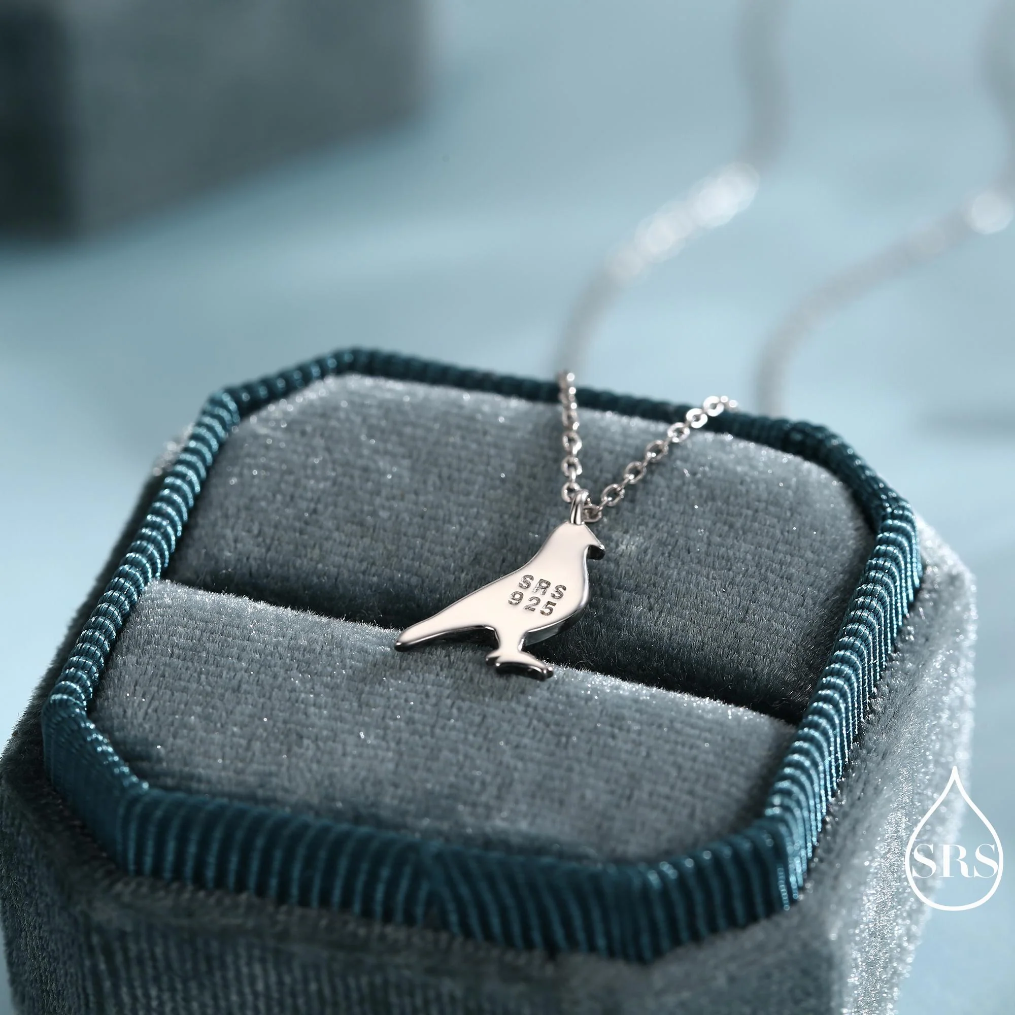 Pigeon Pendant Necklace in Sterling Silver, Pigeon Pendant, Cute Pigeon Necklace, Bird Necklace, Nature Inspired - Image 5