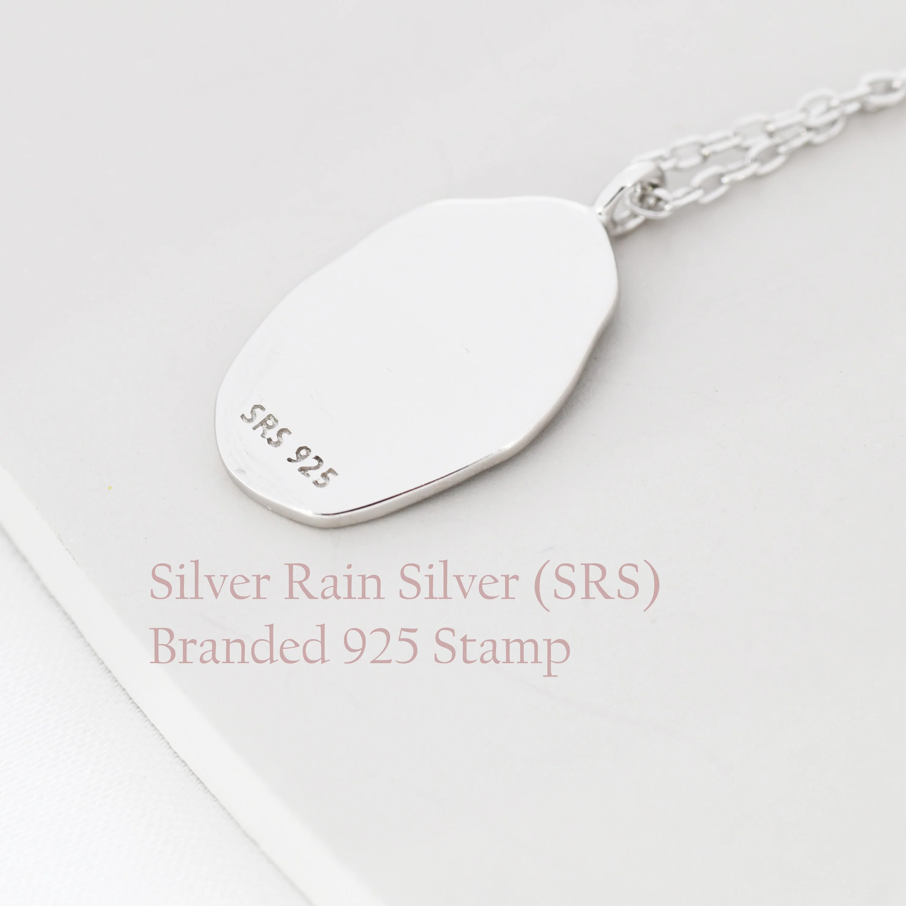 Flower Oval Pendant Necklace in Sterling Silver, Silver or Gold, August Birth Flower, Nature Inspired Flower Disk Necklace - Image 8