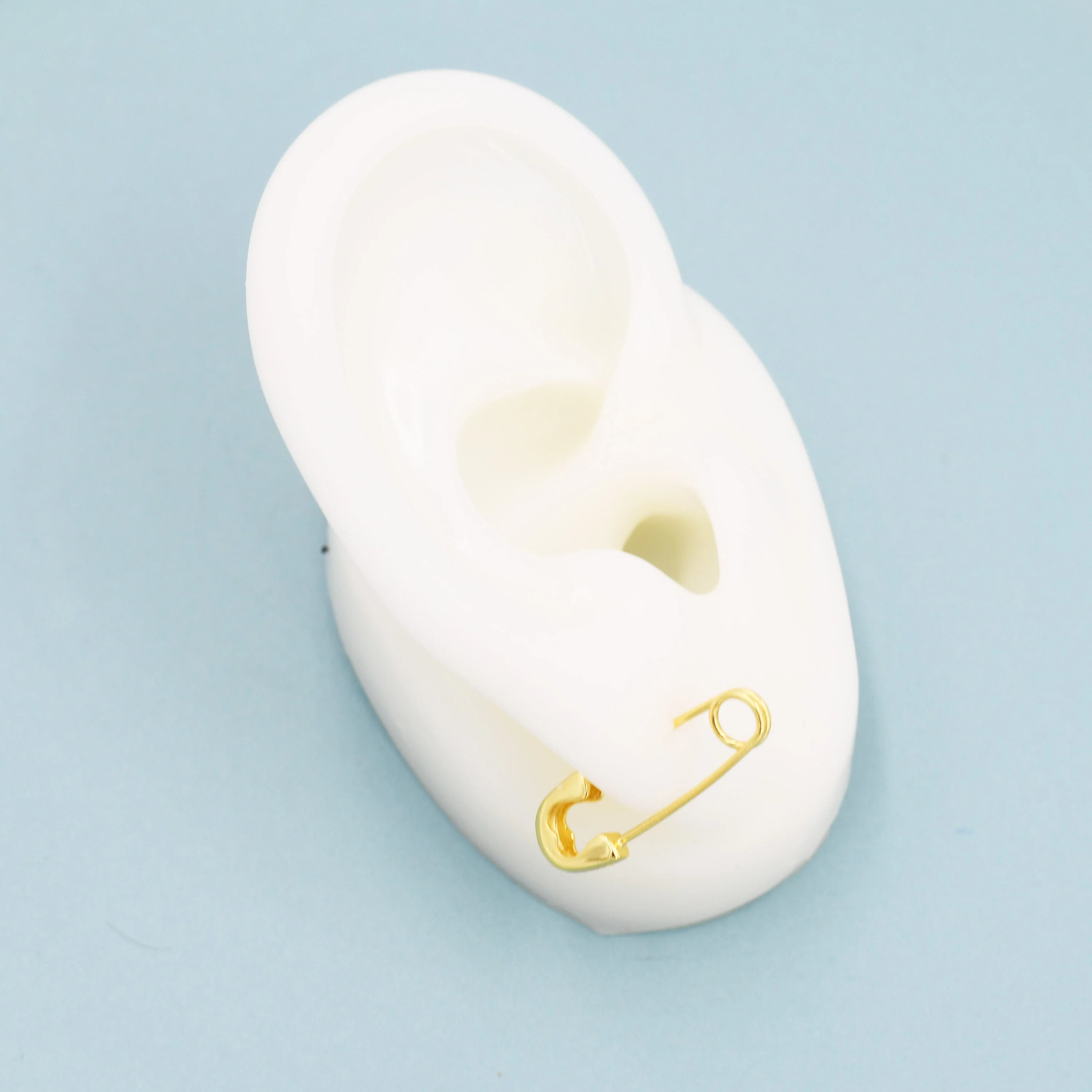 Safety Pin Hoop Earrings in Sterling Silver, Available in 3 Sizes, Safety Pin Earrings, Silver or Gold - Image 7