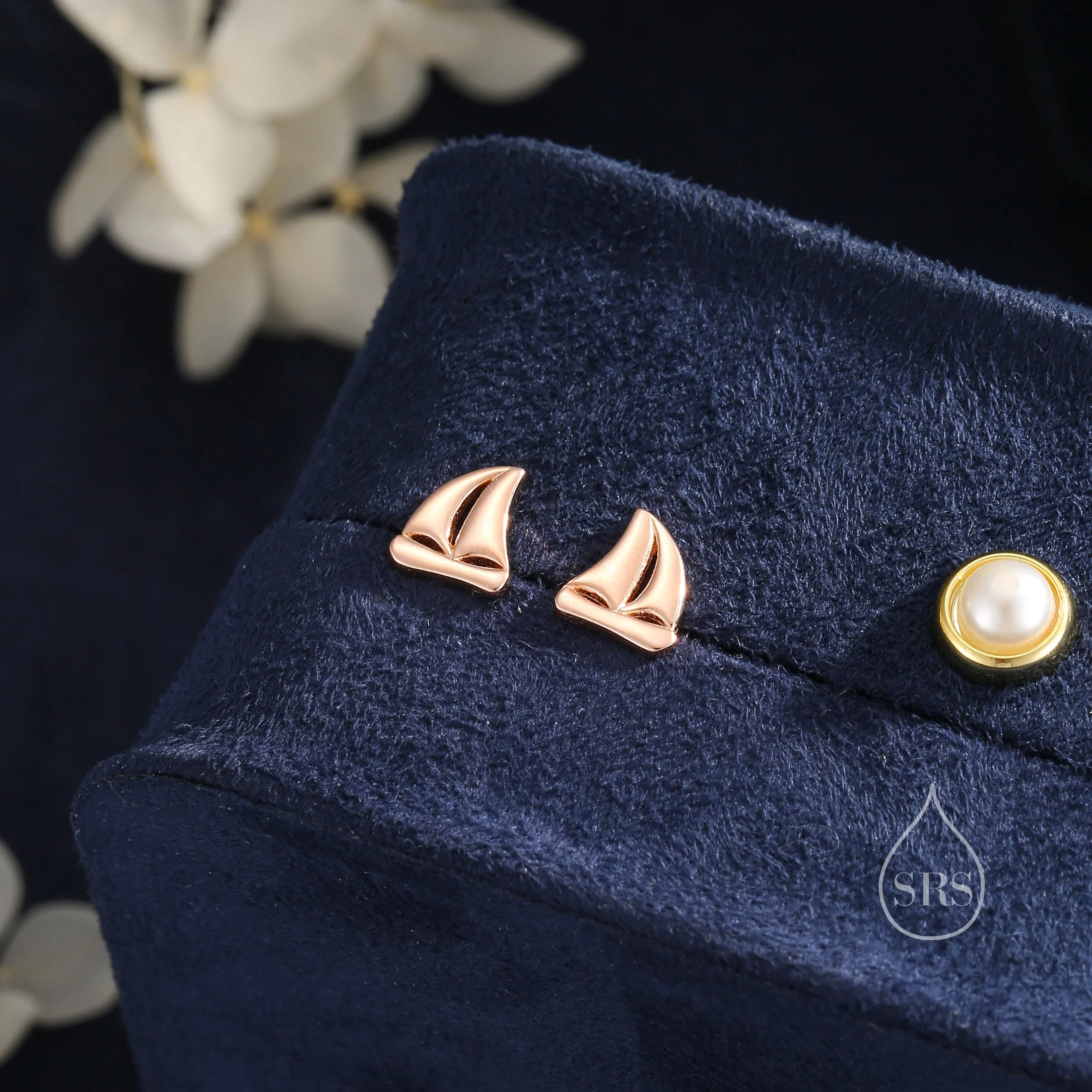 Sailing Boat Stud Earrings in Sterling Silver, Silver, Gold or Rose Gold, Boat Earrings, Sailing Earrings - Image 4