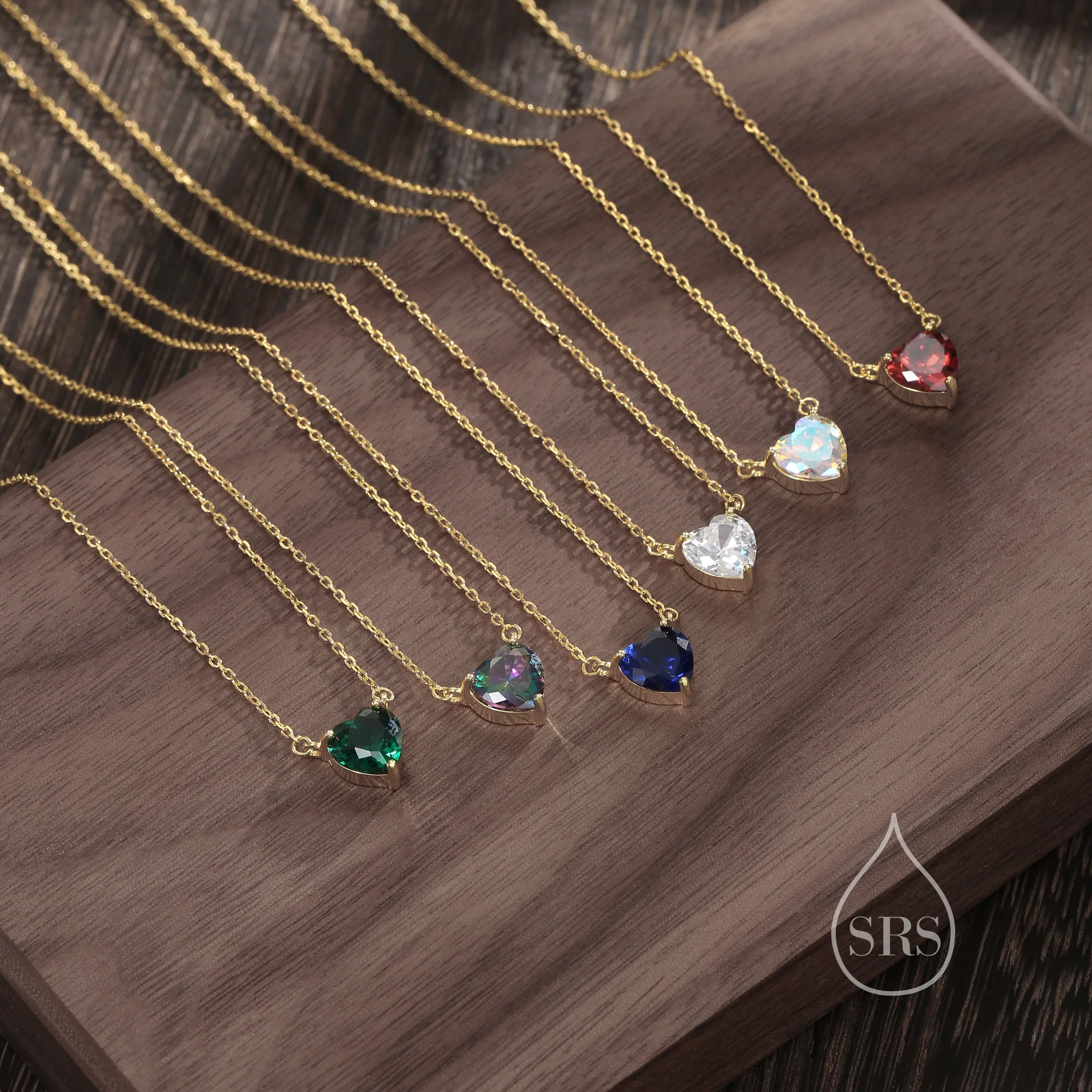 Sapphire Blue CZ Heart Pendant Necklace in Sterling Silver, Silver or Gold, Heart Necklace, Sparkly CZ Necklace - Image 7