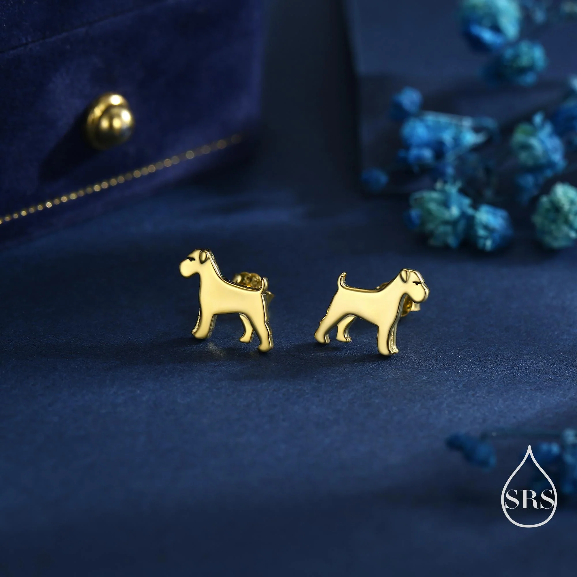 Schnauzer Dog Stud Earrings in Sterling Silver, Available in Silver or Gold or Rose Gold, Cute Dog Earrings, Animal Earrings, Pet Lover - Image 5