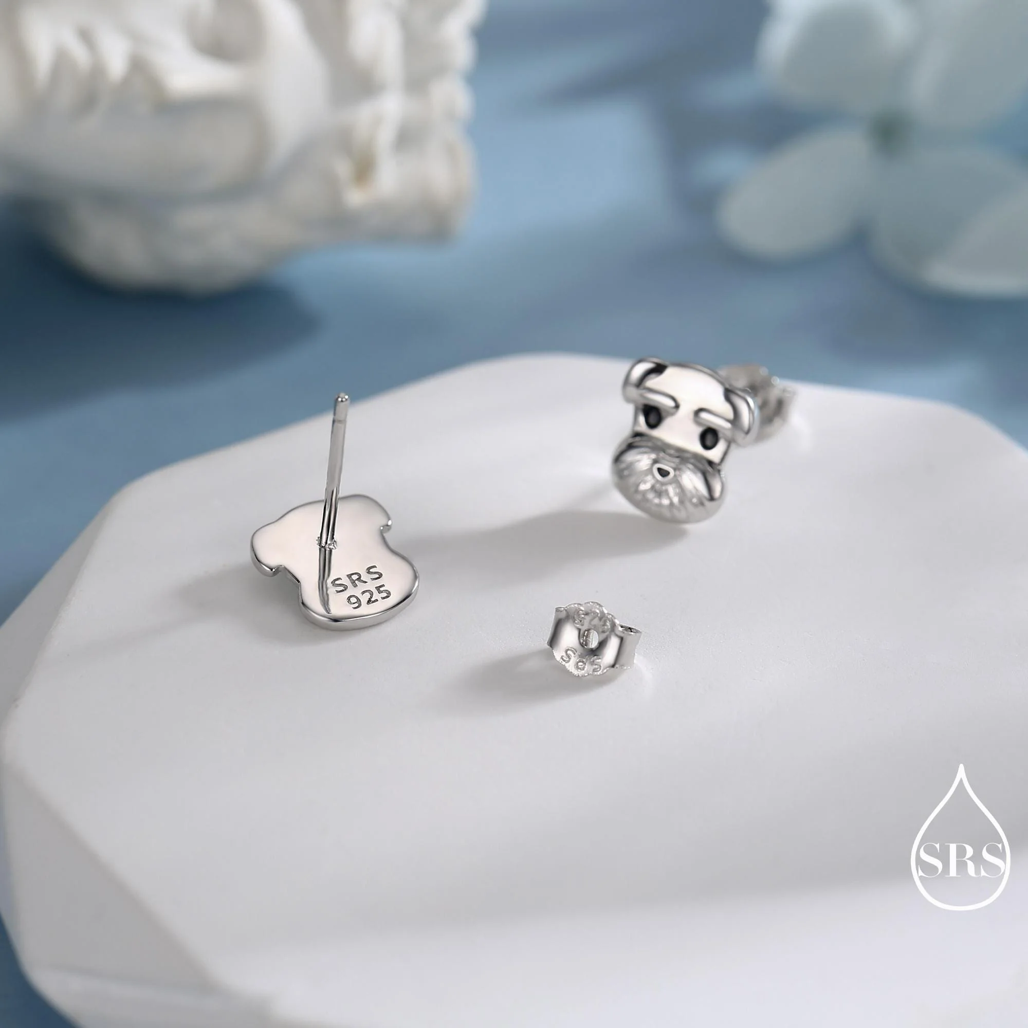 Schnauzer Dog Stud Earrings in Sterling Silver, Dog Earrings, Animal Earrings, Pet Lover - Image 4