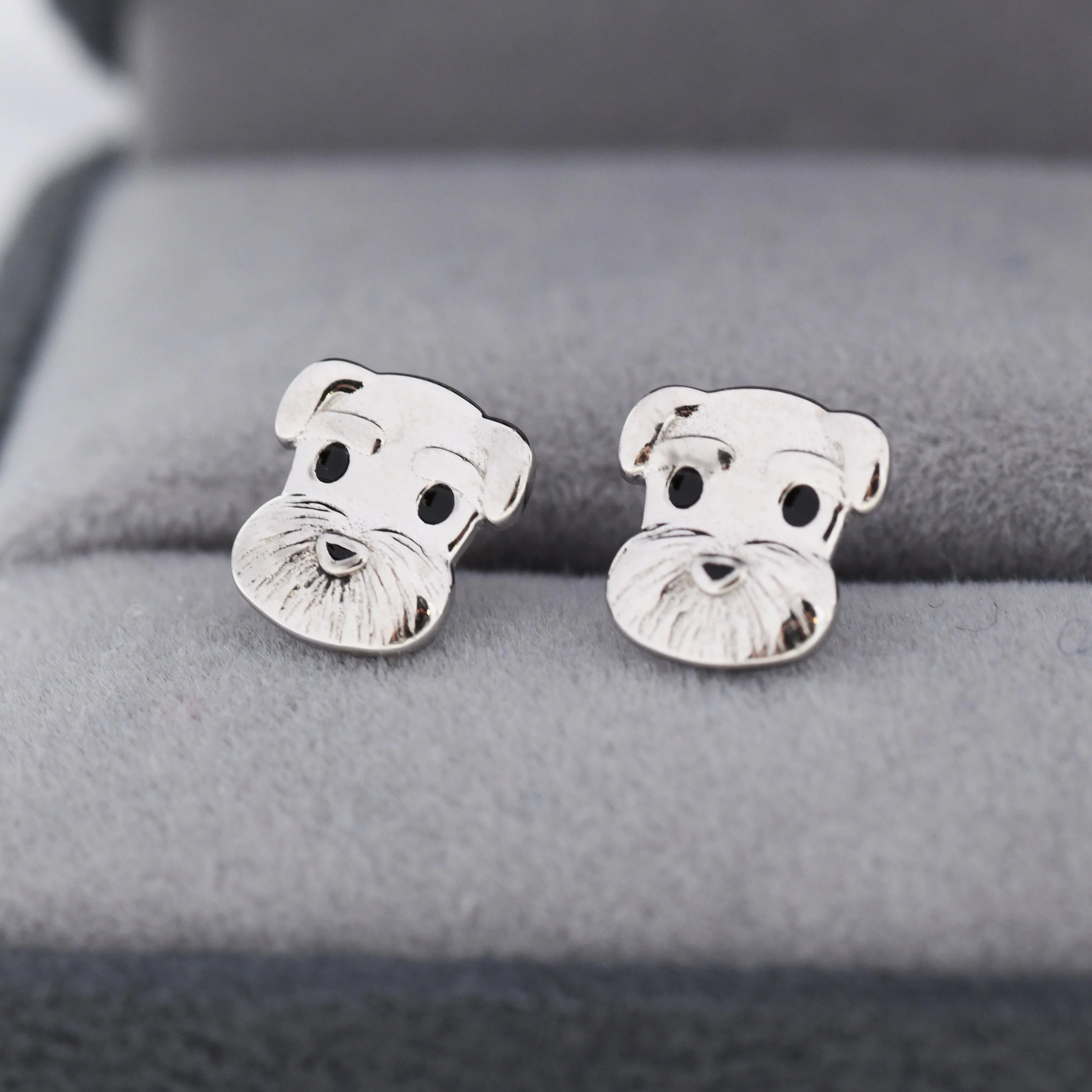 Schnauzer Dog Stud Earrings in Sterling Silver, Dog Earrings, Animal Earrings, Pet Lover - Image 7