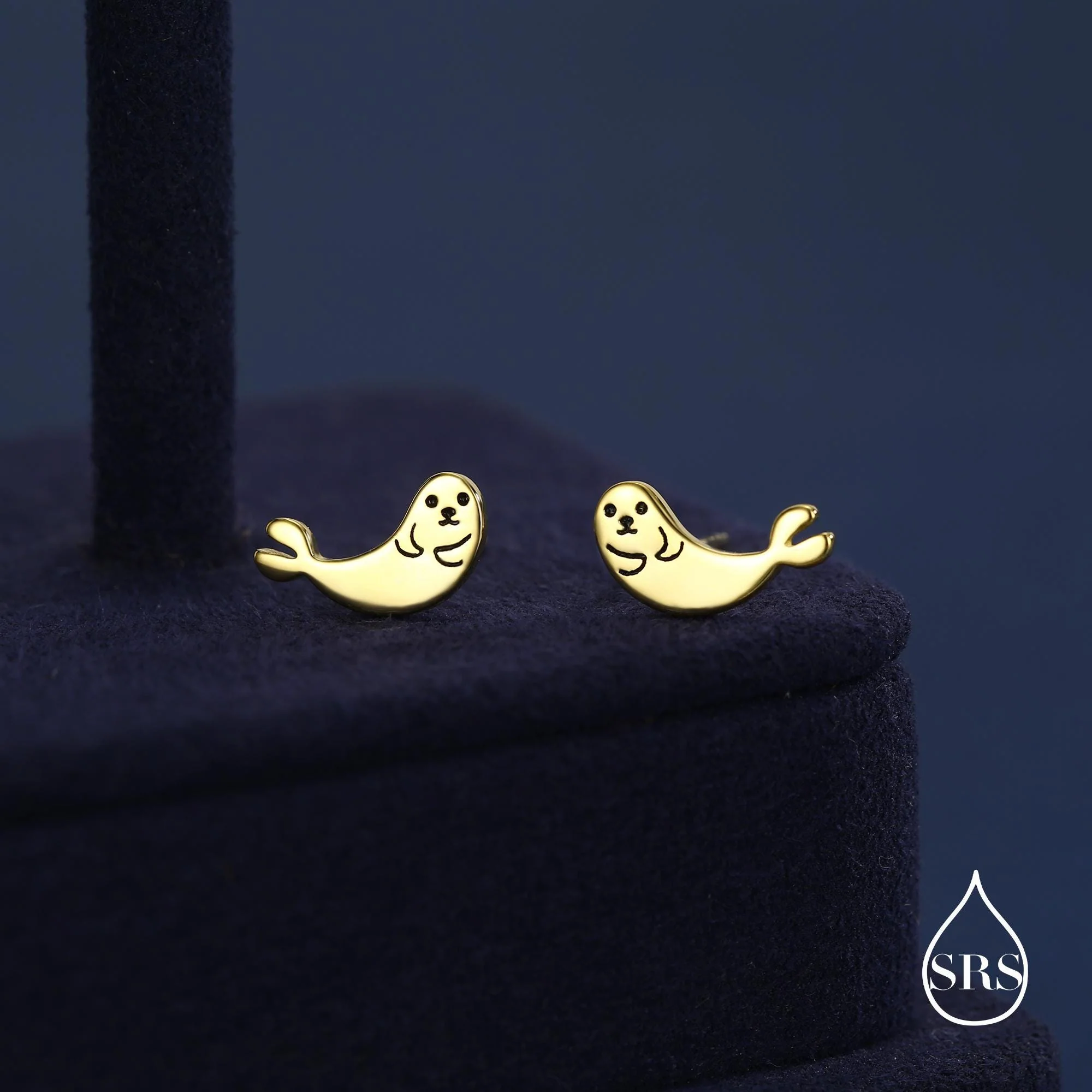 Seal Stud Earrings in Sterling Silver, Cute Baby Seal Earrings, Nature Inspired Animal Earrings - Image 6