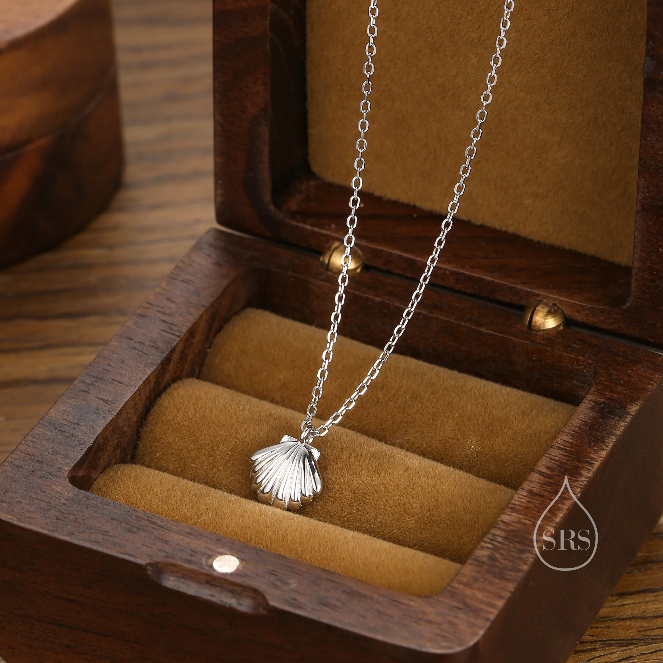 Seashell Pendant Necklace in Sterling Silver, Silver or Gold or Rose Gold, Ocean Necklace, Shell Necklace, Sea Shell Necklace - Image 4