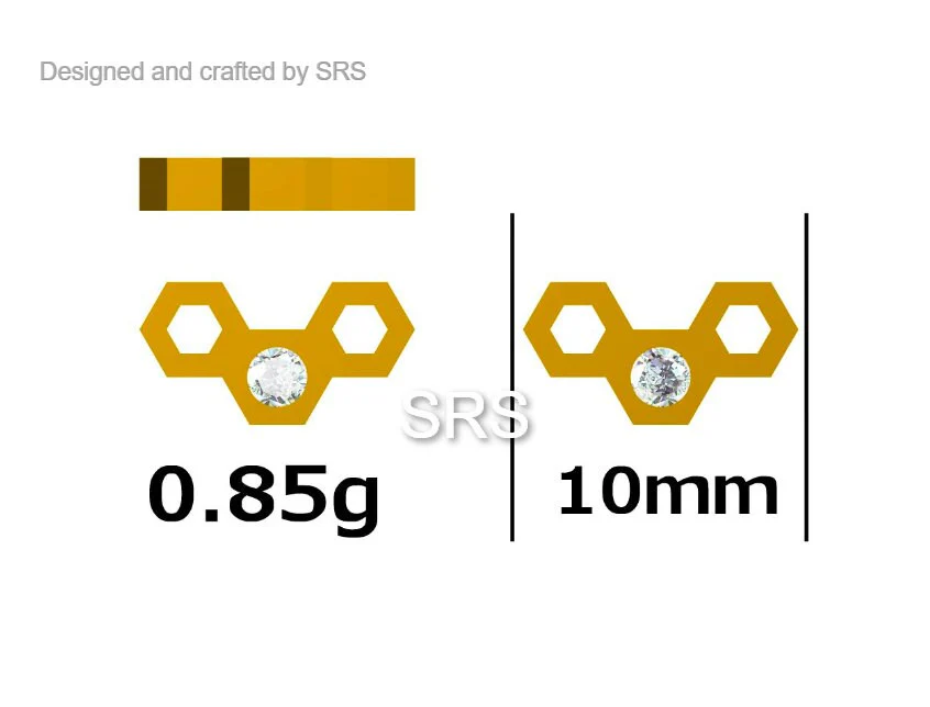 Small Honeycomb Stud Earrings in Sterling Silver, Silver or Gold, Nature Inspired - Image 10