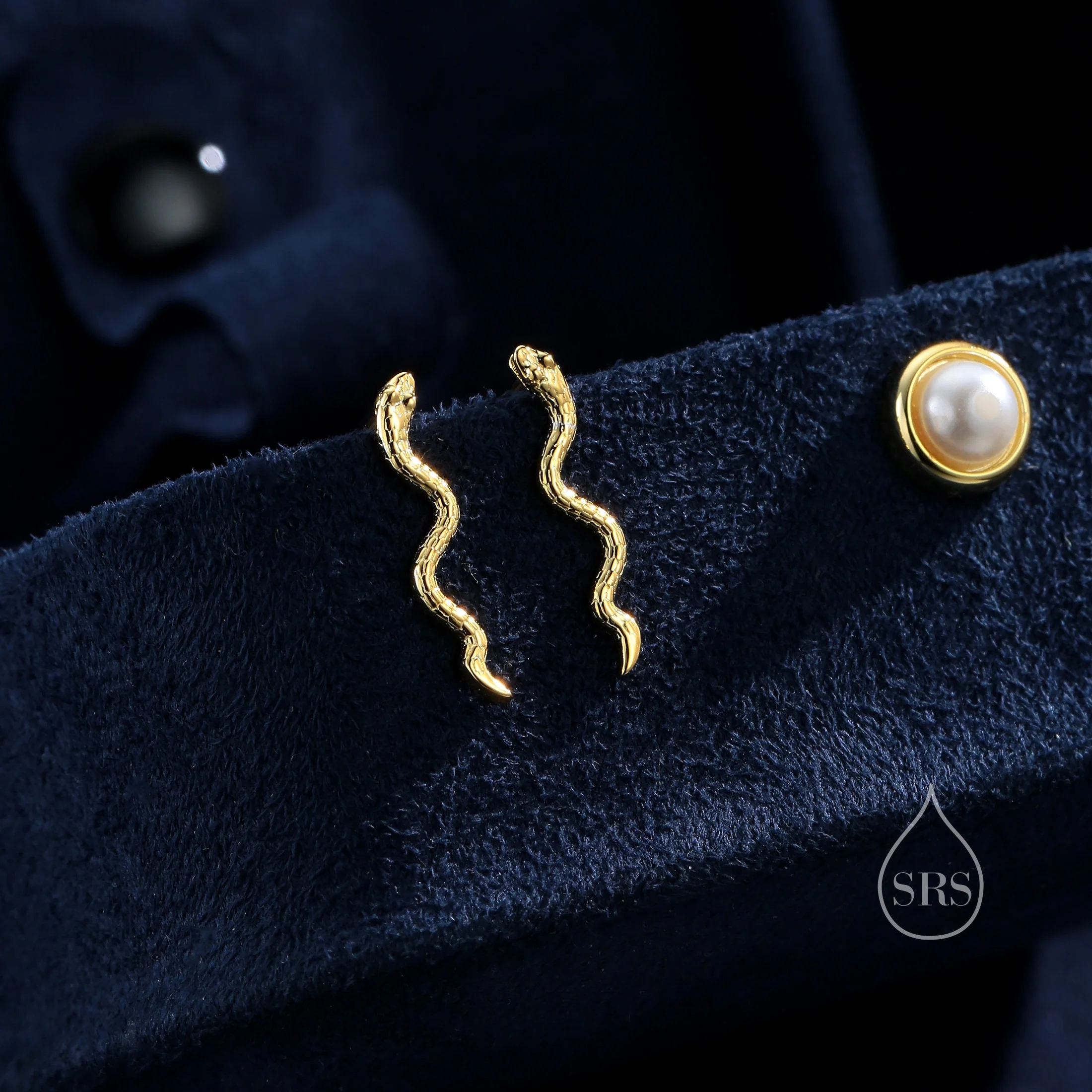 Snake Crawler Earrings in Sterling Silver, Silver or Gold or Rose Gold, Snake Ear Crawlers, Snake Earrings - Image 3