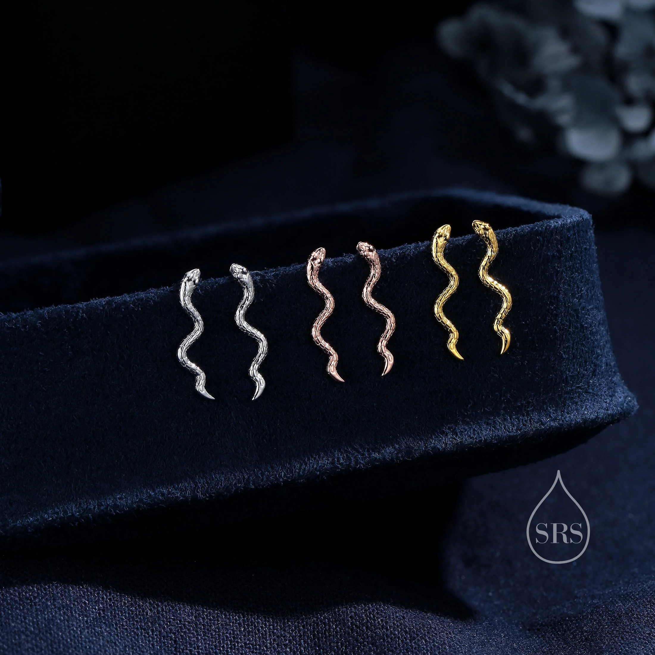 Snake Crawler Earrings in Sterling Silver, Silver or Gold or Rose Gold, Snake Ear Crawlers, Snake Earrings - Image 4