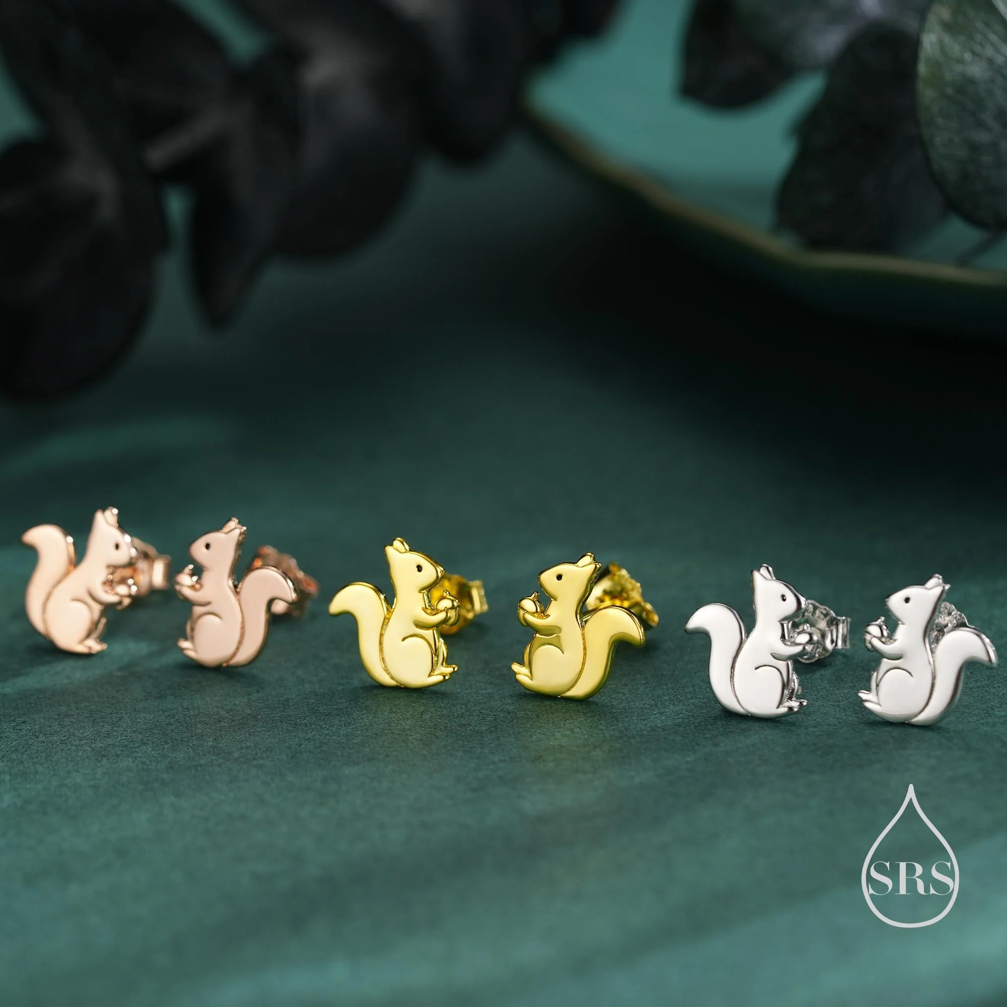 Squirrel Stud Earrings in Sterling Silver, Silver, Gold or Rose Gold, Cute Fun Quirky, Gift for Her, Animal Lover, Nature Inspired - Image 3