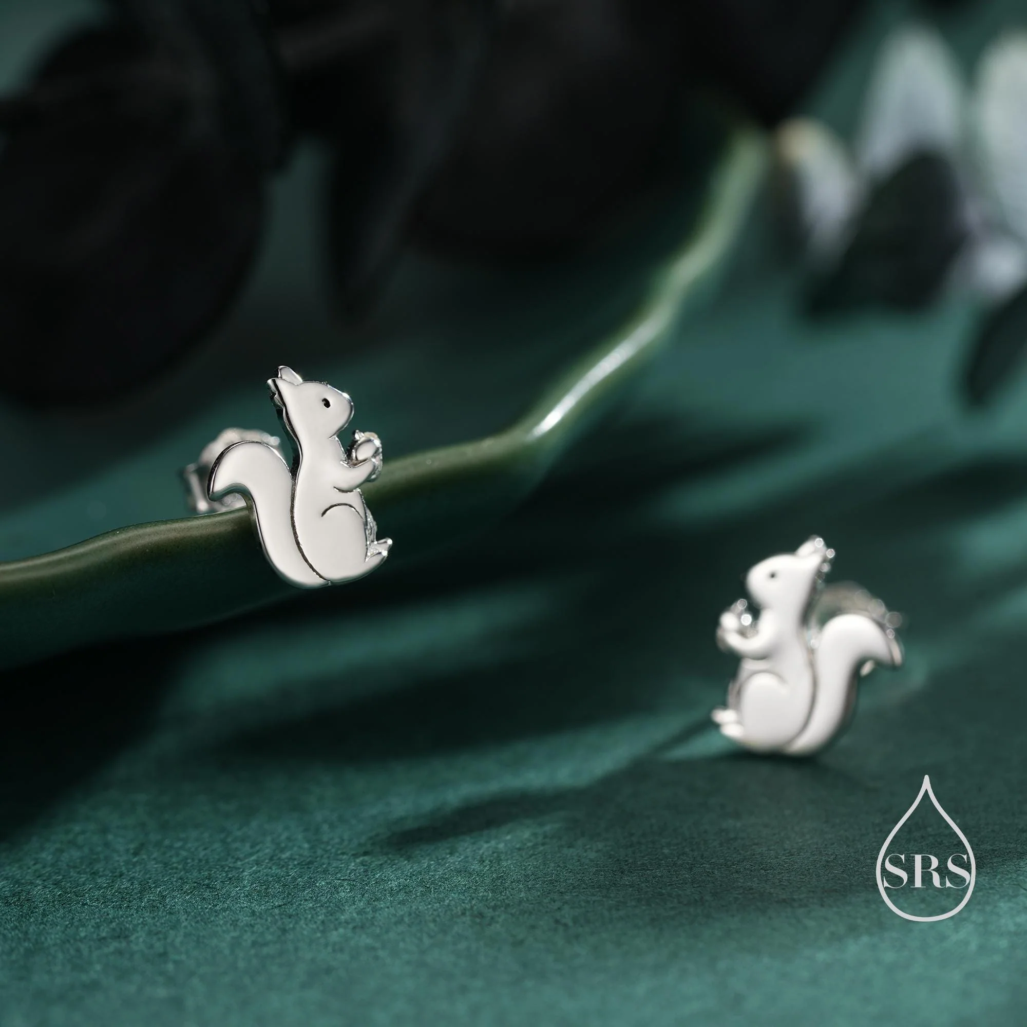 Squirrel Stud Earrings in Sterling Silver, Silver, Gold or Rose Gold, Cute Fun Quirky, Gift for Her, Animal Lover, Nature Inspired - Image 4