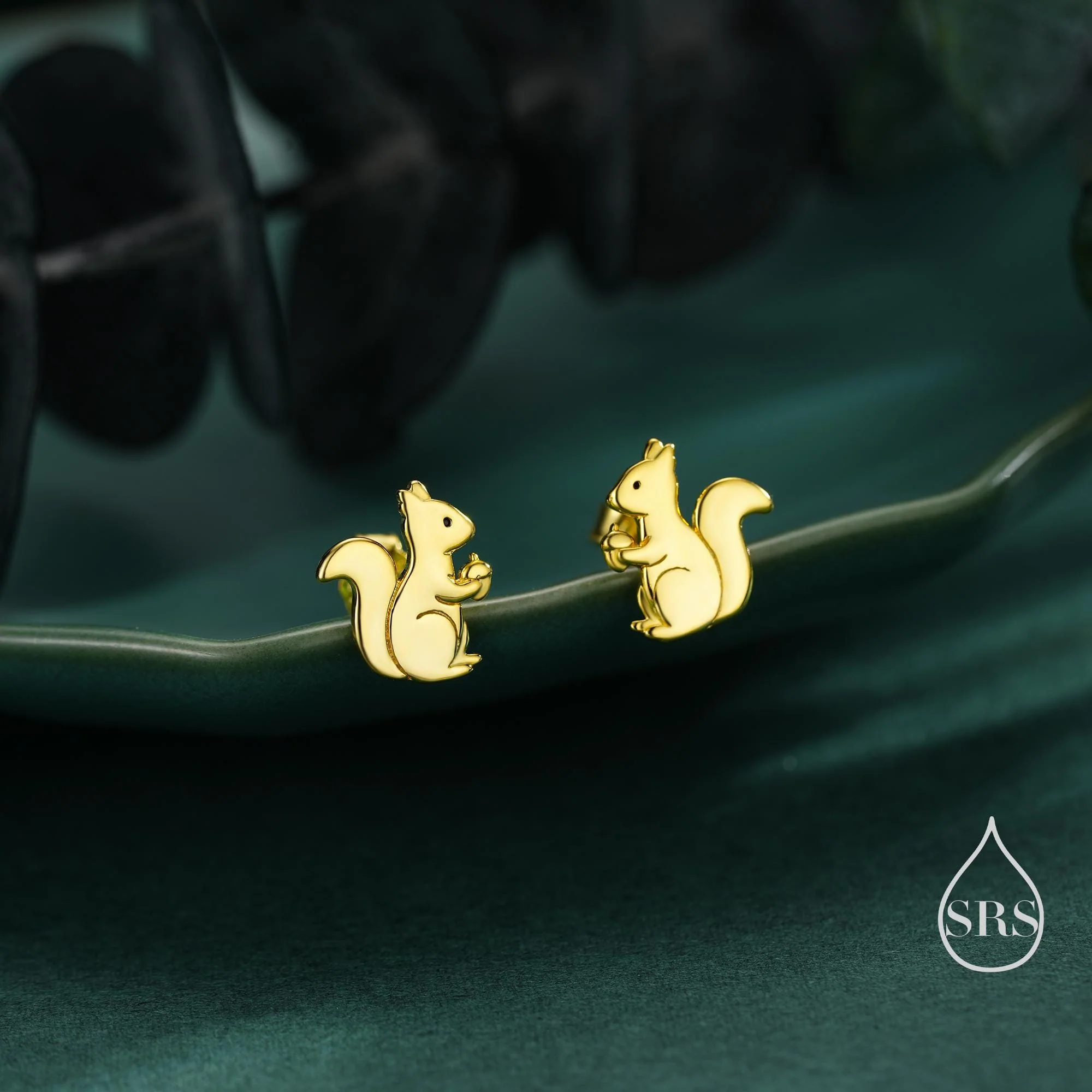 Squirrel Stud Earrings in Sterling Silver, Silver, Gold or Rose Gold, Cute Fun Quirky, Gift for Her, Animal Lover, Nature Inspired - Image 6