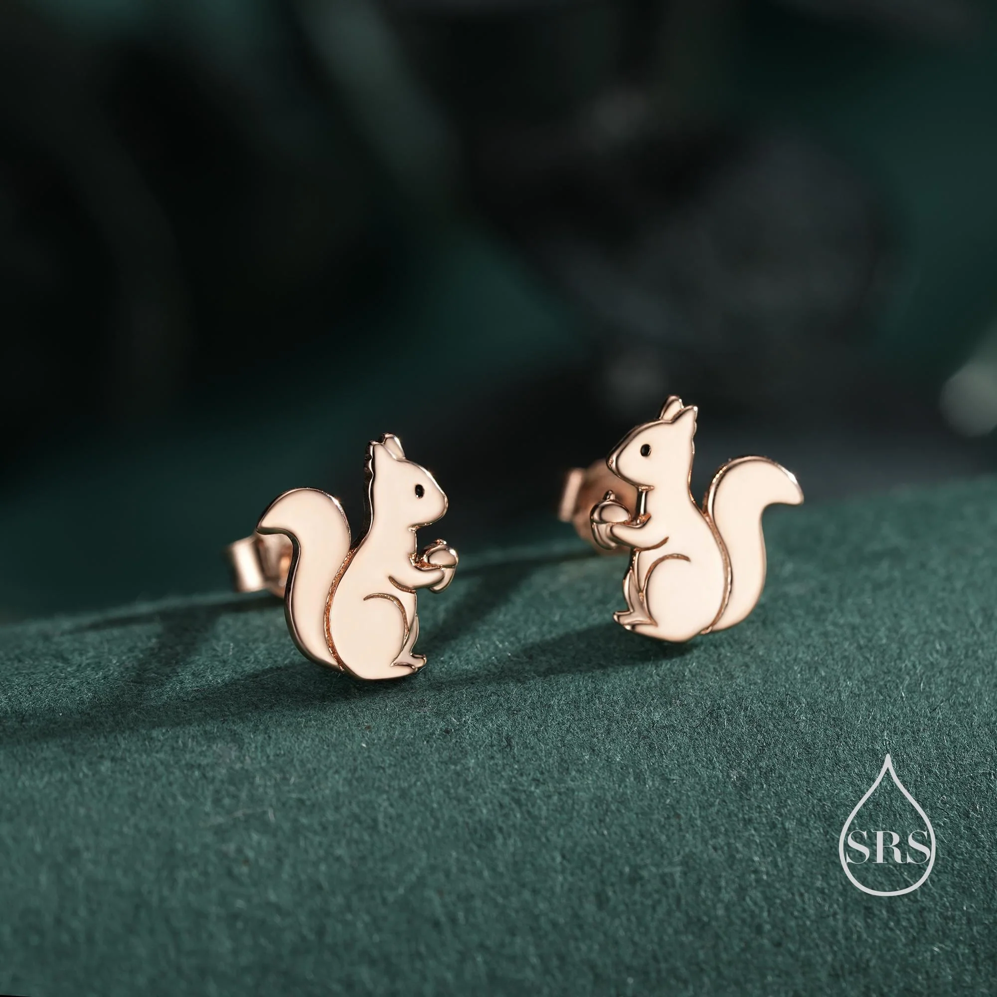 Squirrel Stud Earrings in Sterling Silver, Silver, Gold or Rose Gold, Cute Fun Quirky, Gift for Her, Animal Lover, Nature Inspired - Image 7