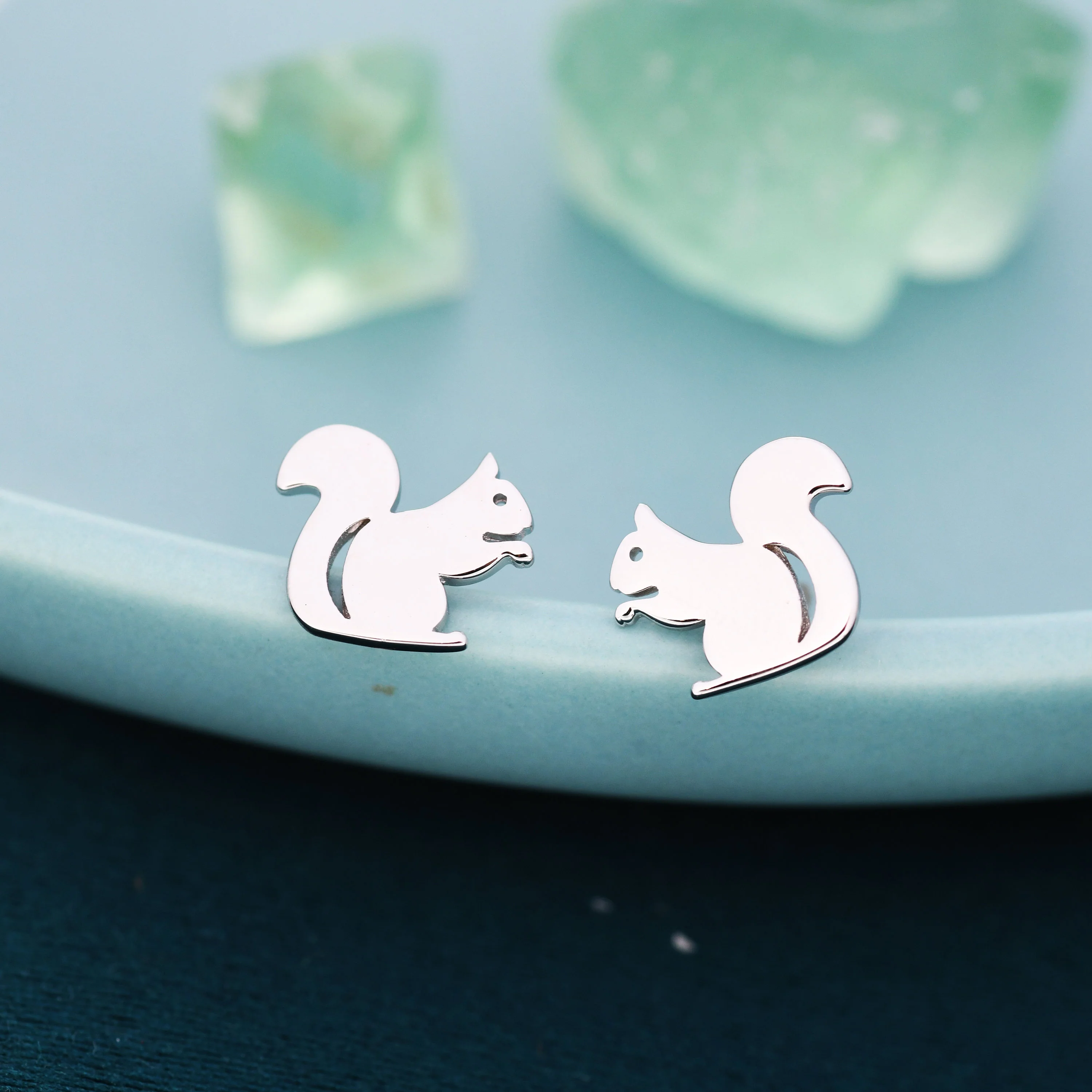 Squirrel Stud Earrings in Sterling Silver, Cute Fun Quirky, Gift for Her, Animal Lover, Nature Inspired - Image 3