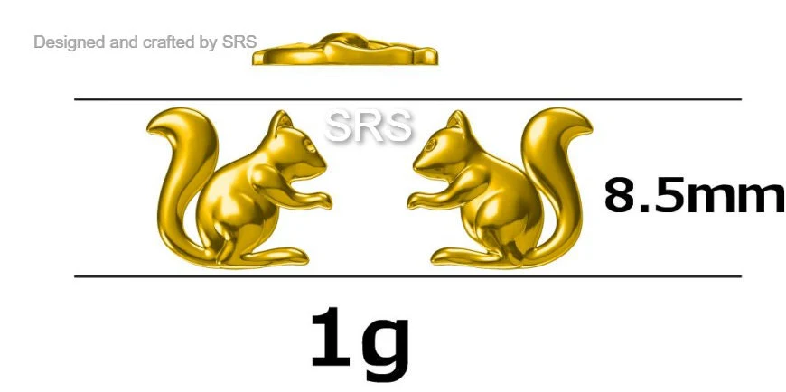 Squirrel Stud Earrings in Sterling Silver, Silver or Gold, Animal Earrings, Nature Inspired - Image 9