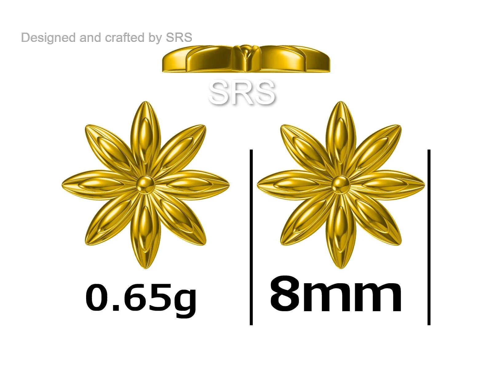 Star Anise Stud Earrings in Sterling Silver, Silver or Gold, Flower Earrings - Image 10
