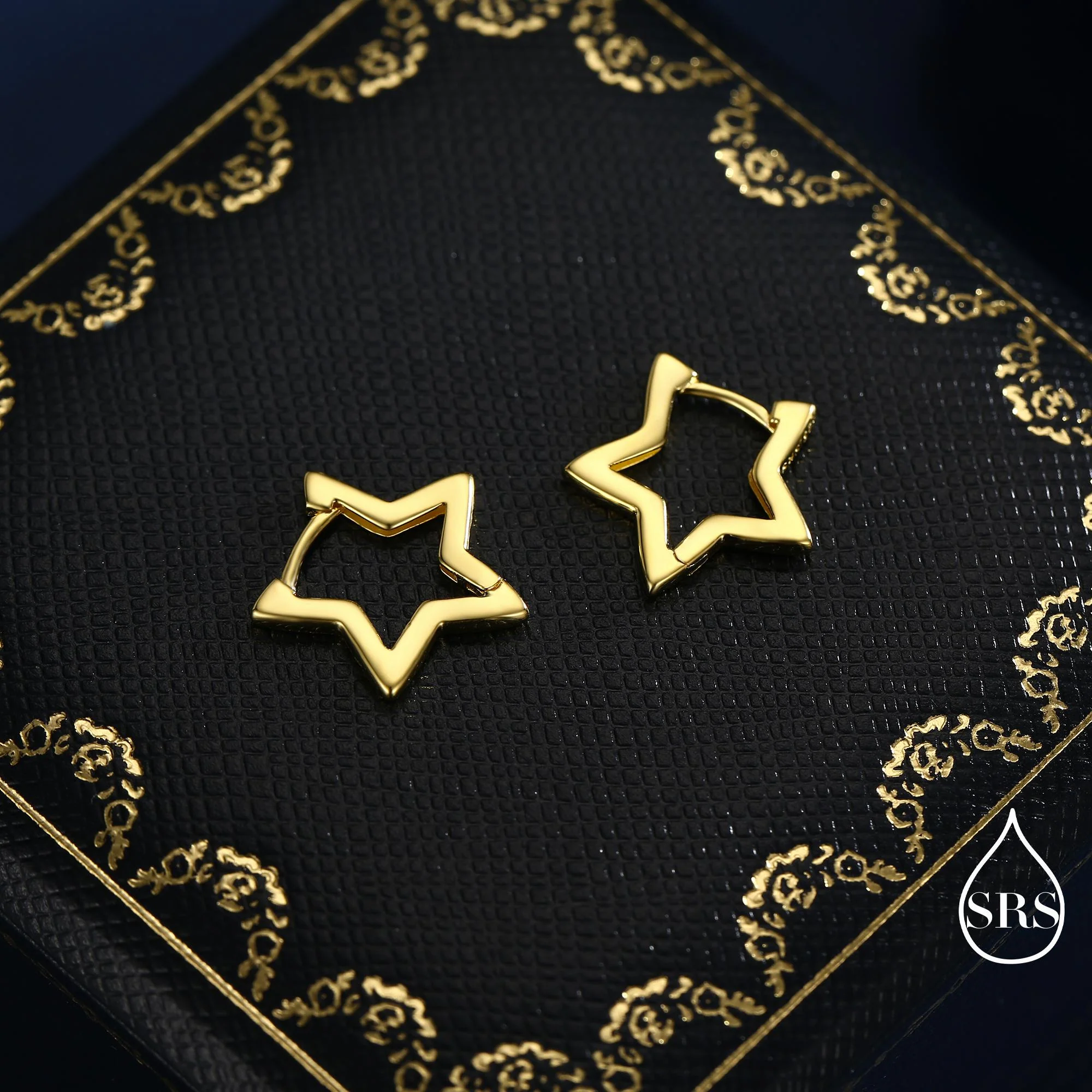 Star Huggie Hoop in Sterling Silver, Silver or Gold, Fun Star Hoop Earrings, Star Earrings - Image 5