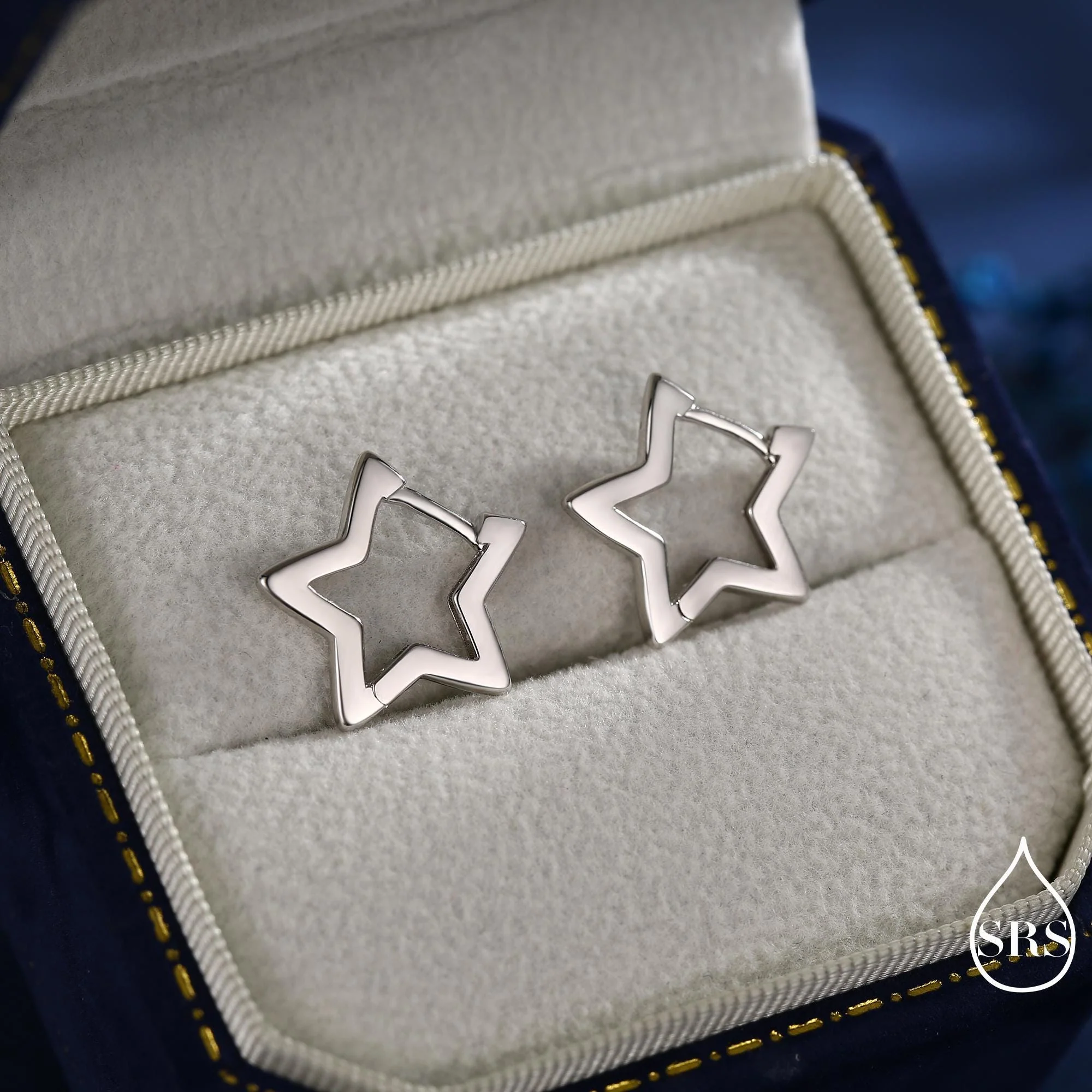 Star Huggie Hoop in Sterling Silver, Silver or Gold, Fun Star Hoop Earrings, Star Earrings - Image 6