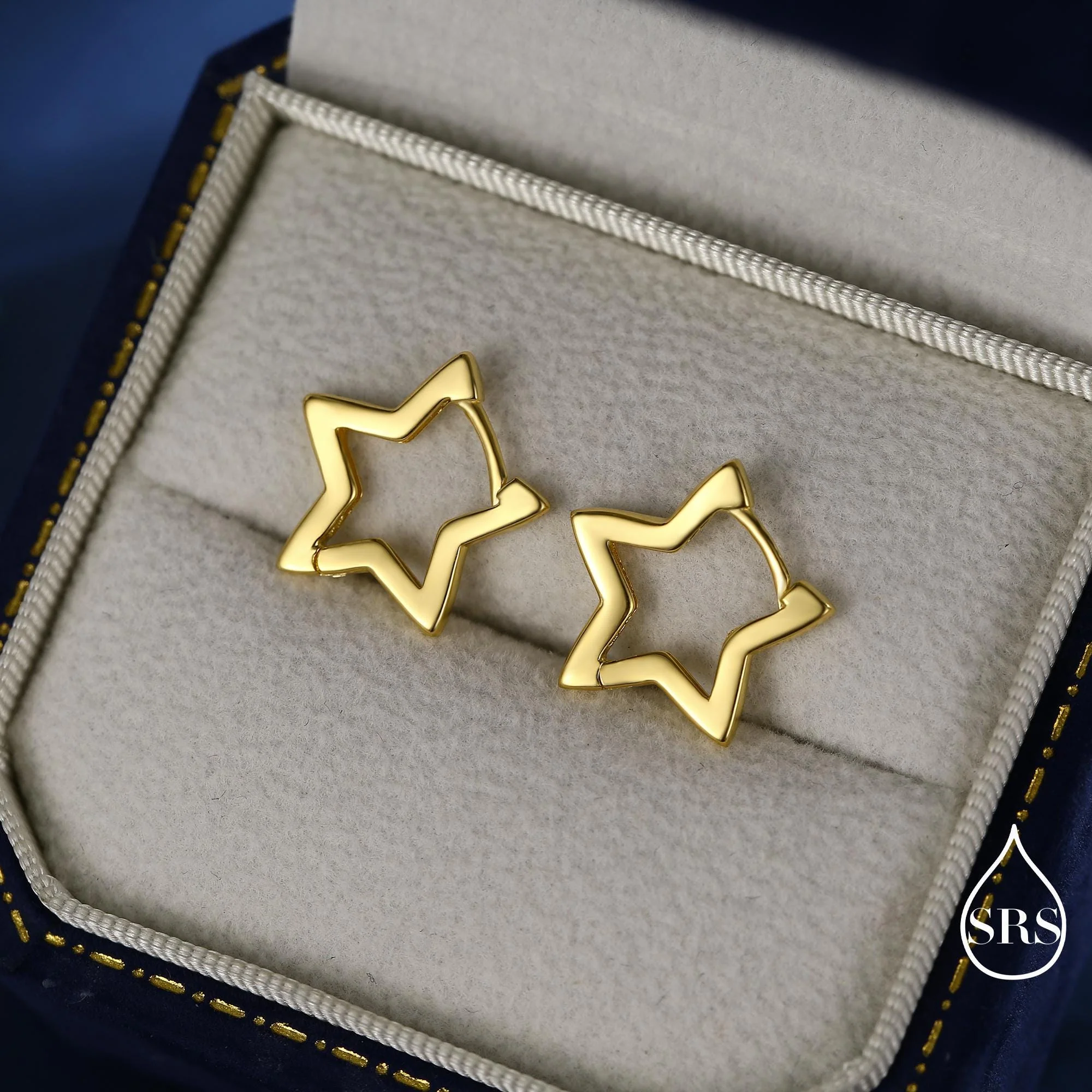 Star Huggie Hoop in Sterling Silver, Silver or Gold, Fun Star Hoop Earrings, Star Earrings - Image 7