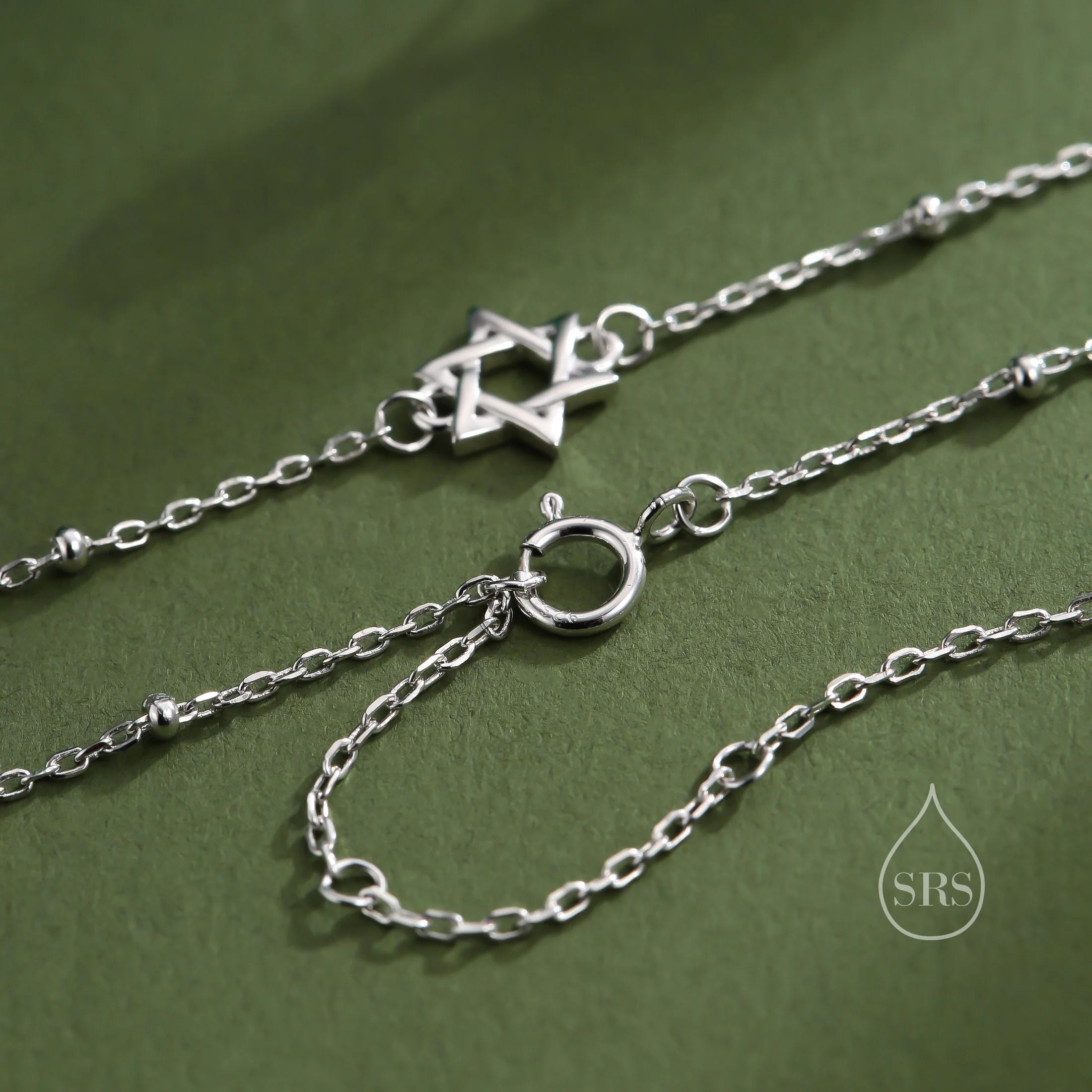Star of David Bracelet in Sterling Silver, Silver or Gold or Rose Gold, Star Bracelet, Star Jewellery - Image 7