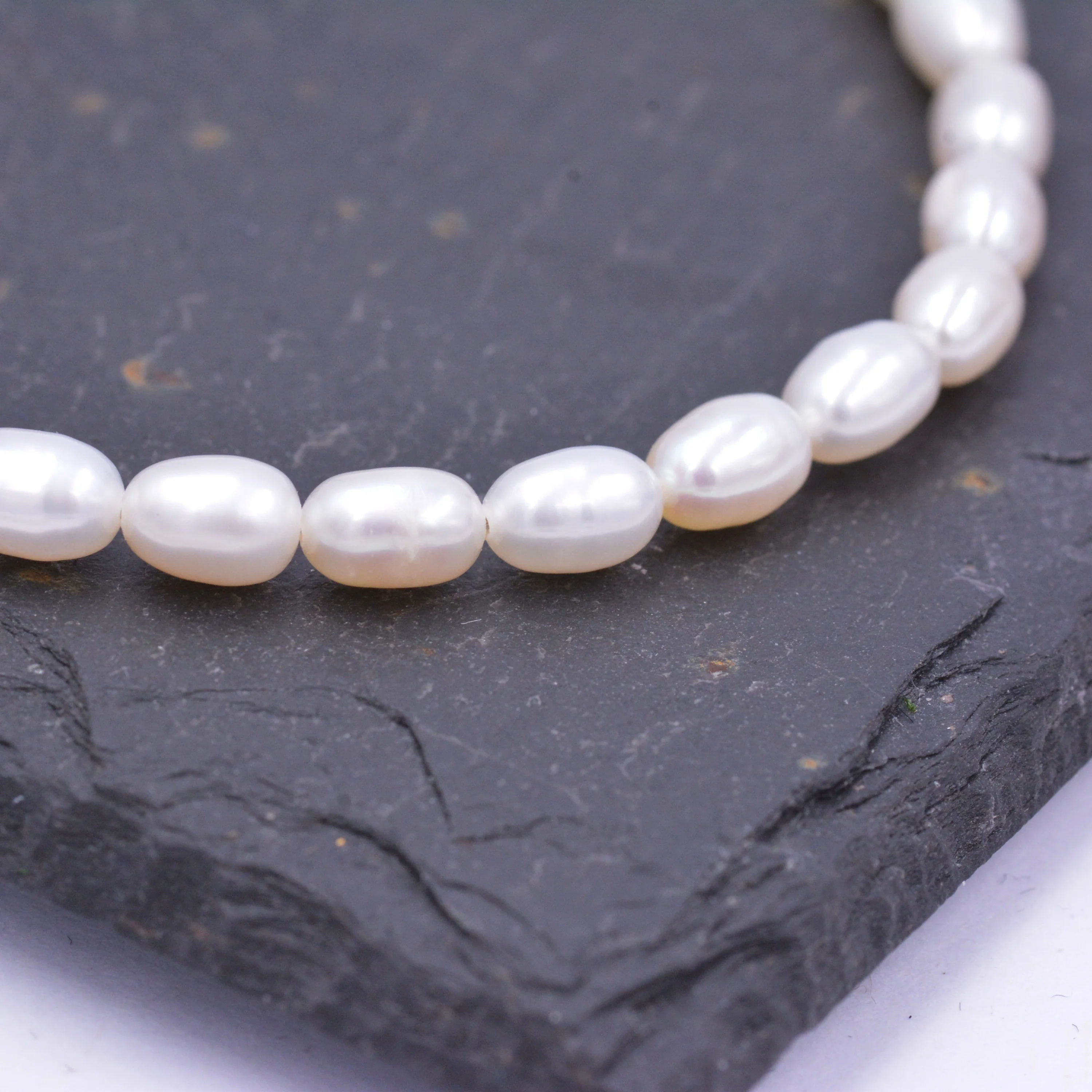 Sterling Silver Baroque Pearl Bracelet, 18ct Gold Coated, Genuine Fresh Water Pearls - Image 5