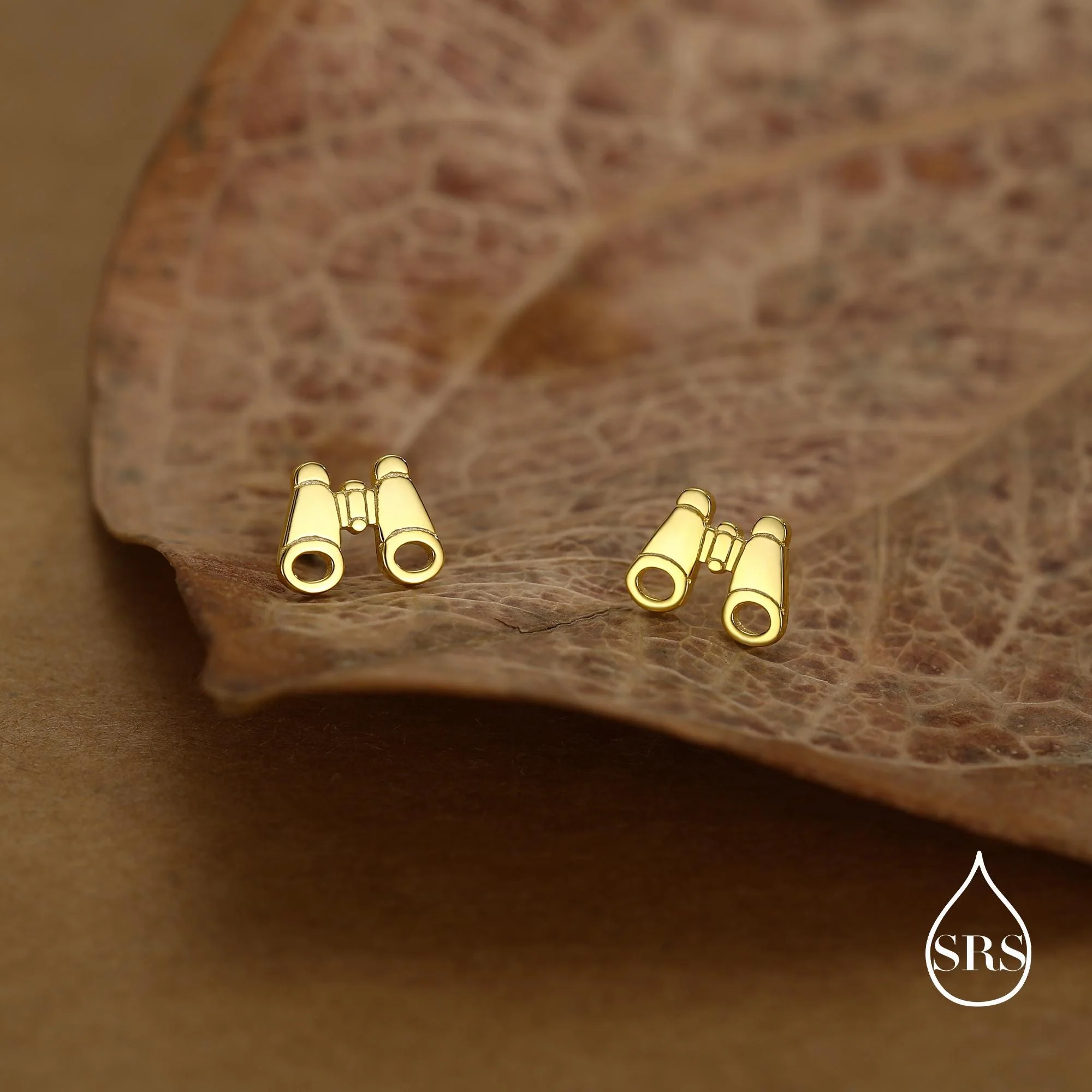Sterling Silver Binocular Stud Earrings - Image 4