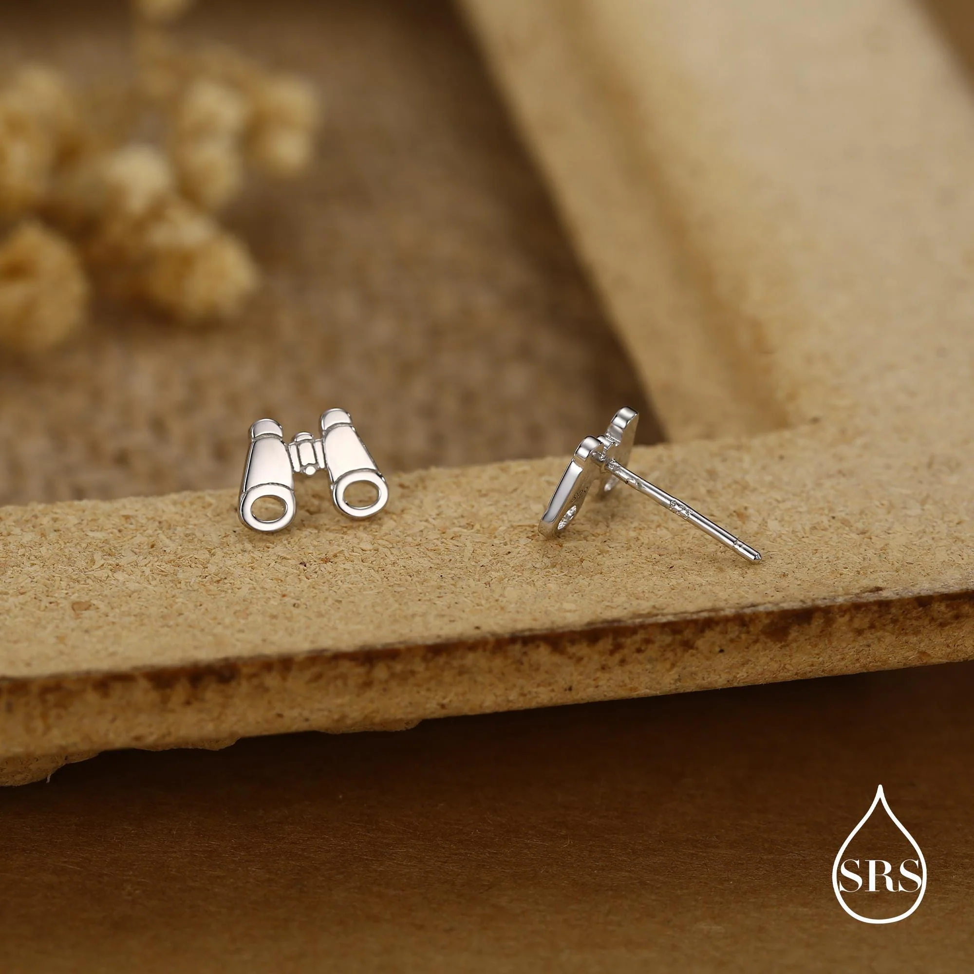 Sterling Silver Binocular Stud Earrings - Image 7