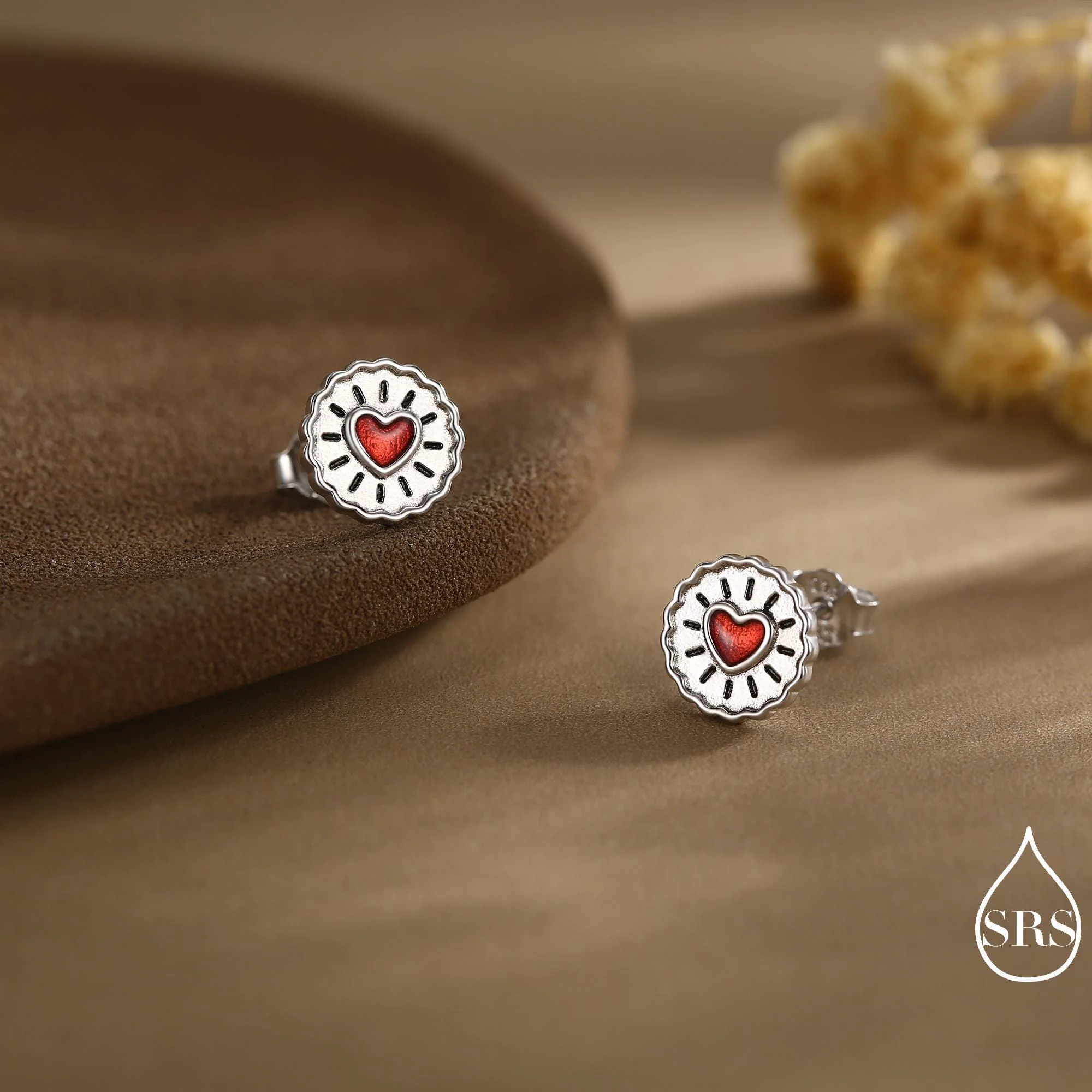 Sterling Silver Biscuit Stud Earrings – Food Design, Minimalist Fun and Quirky Jewellery - Image 5