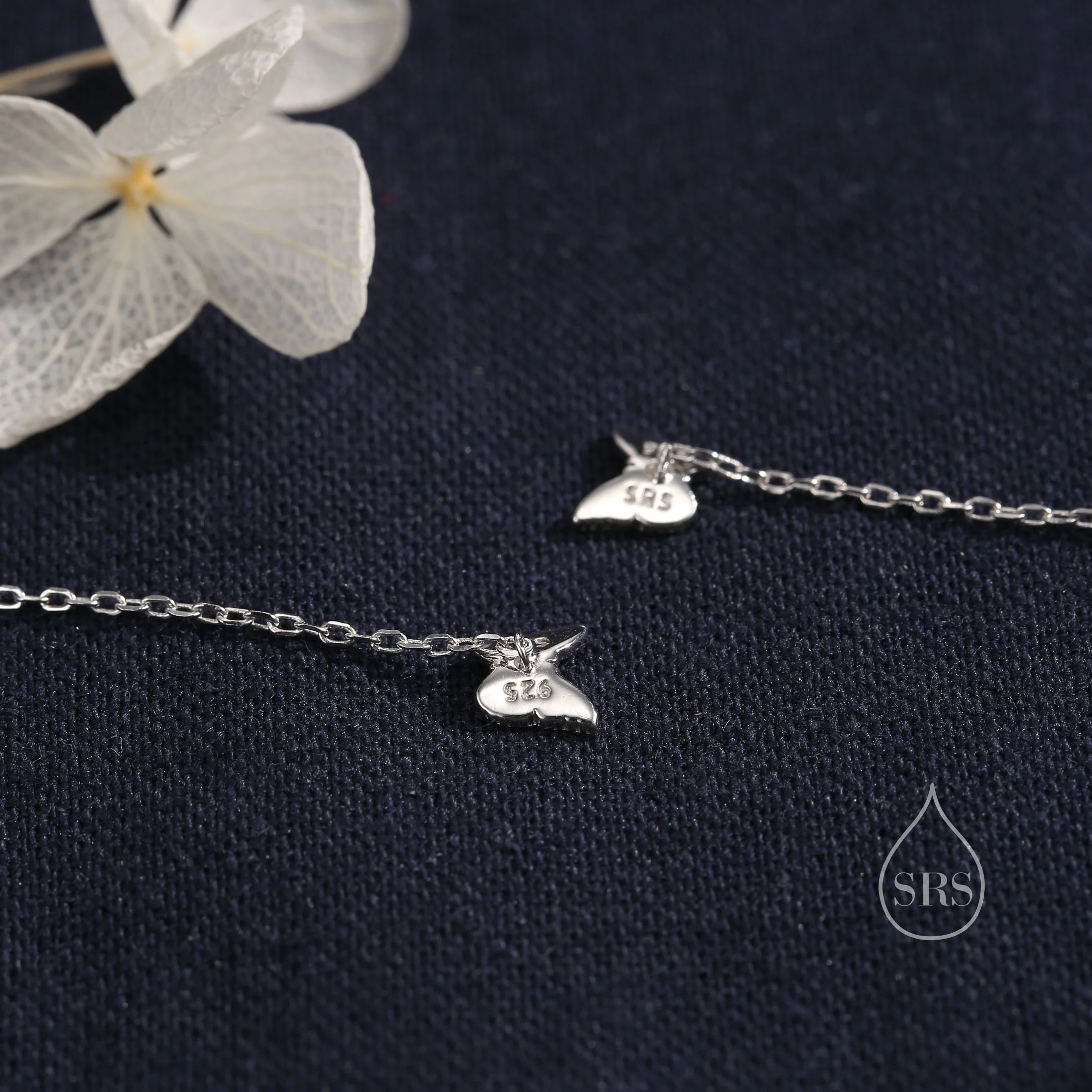 Sterling Silver Butterfly Pull Through Ear Threaders, Silver or Gold or Rose Gold, Butterfly Threader Earrings, Butterfly Dangle Earrings - Image 4
