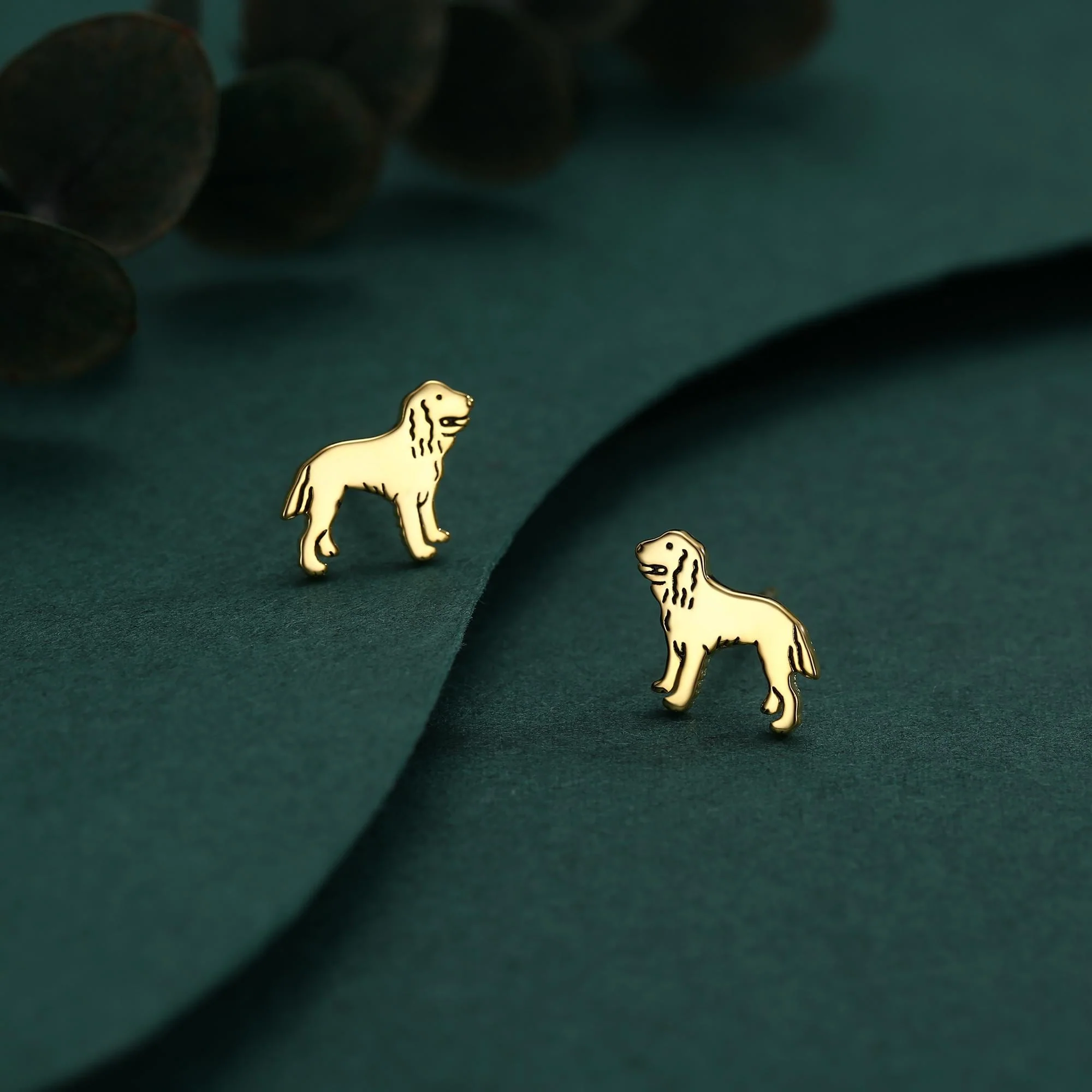 Sterling Silver Cocker Spaniel Stud Earrings - Image 5