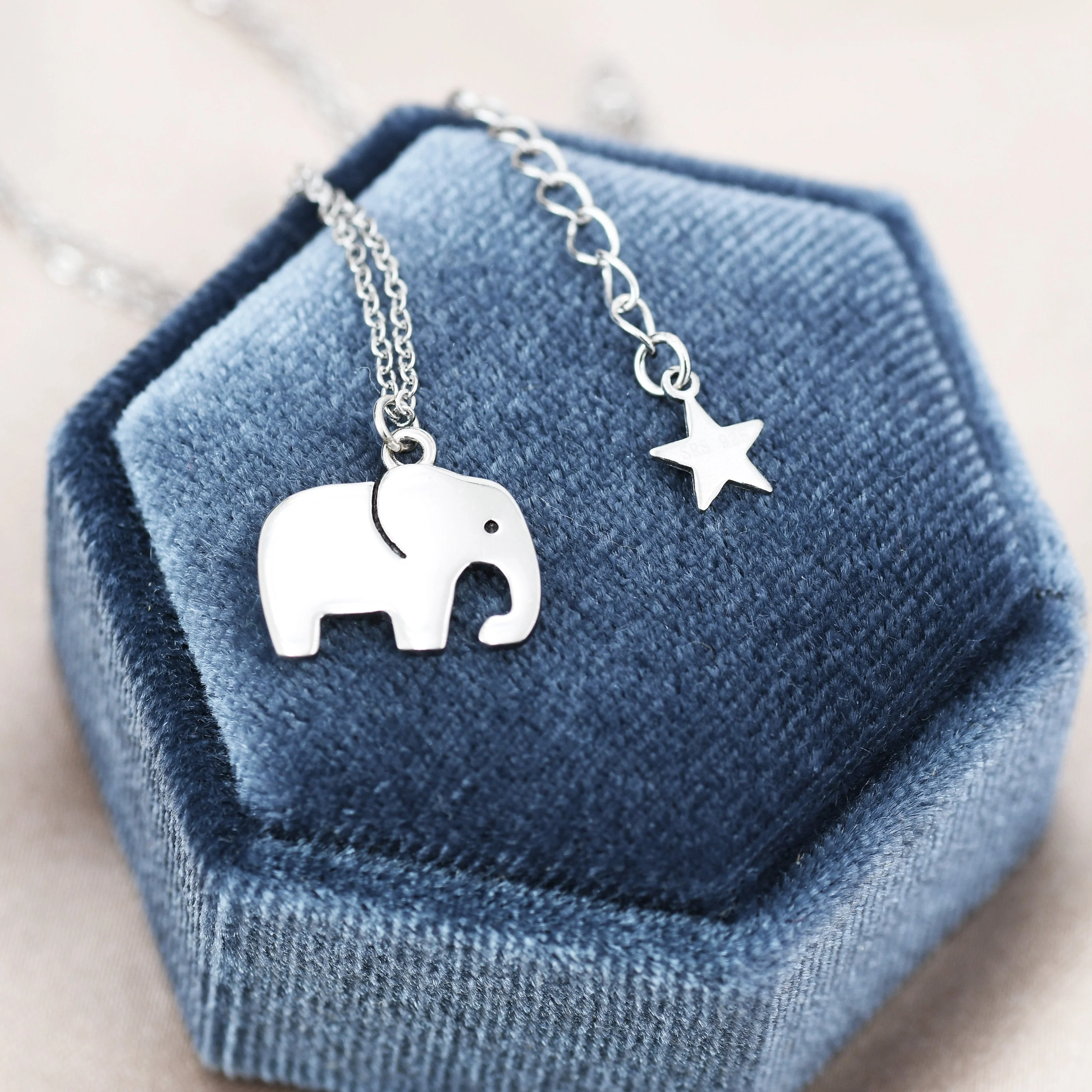 Sterling Silver Cute Elephant Necklace and Dangle Earrings in Sterling Silver, Silver Animal Earrings and Pendant, Nature Inspired Jewellery - Image 7