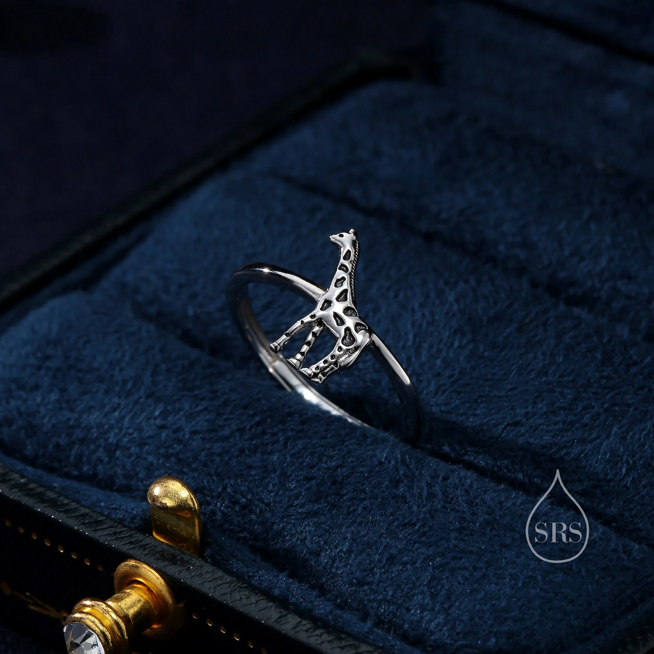 Sterling Silver Cute Little Giraffe Ring, Adjustable Size, Cute Giraffe Jewellery, Dainty and Delicate, Giraffe Ring - Image 5