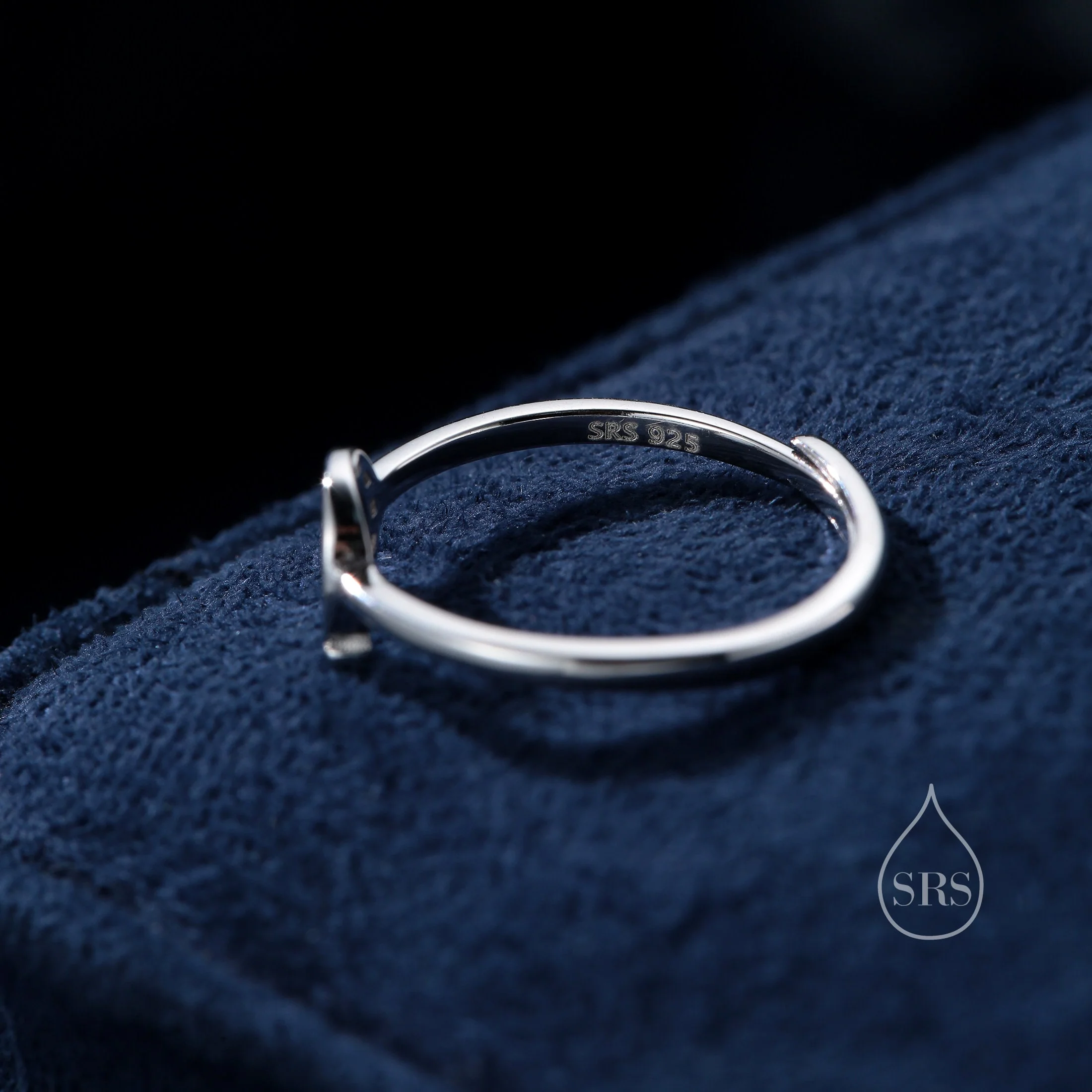 Sterling Silver Cute Little Horseshoe Ring, Adjustable Size, Cute Horseshoe Ring, Dainty and Delicate, Lucky Horse Shoe Ring - Image 7